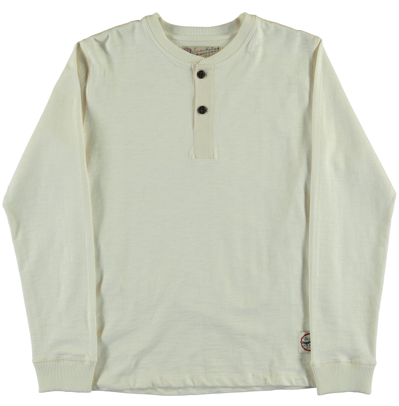 T-Henley Heavy Slub Jersey Off White