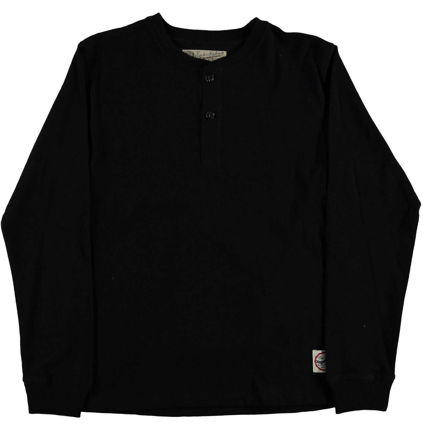 T-Henley Heavy Slub Jersey Black