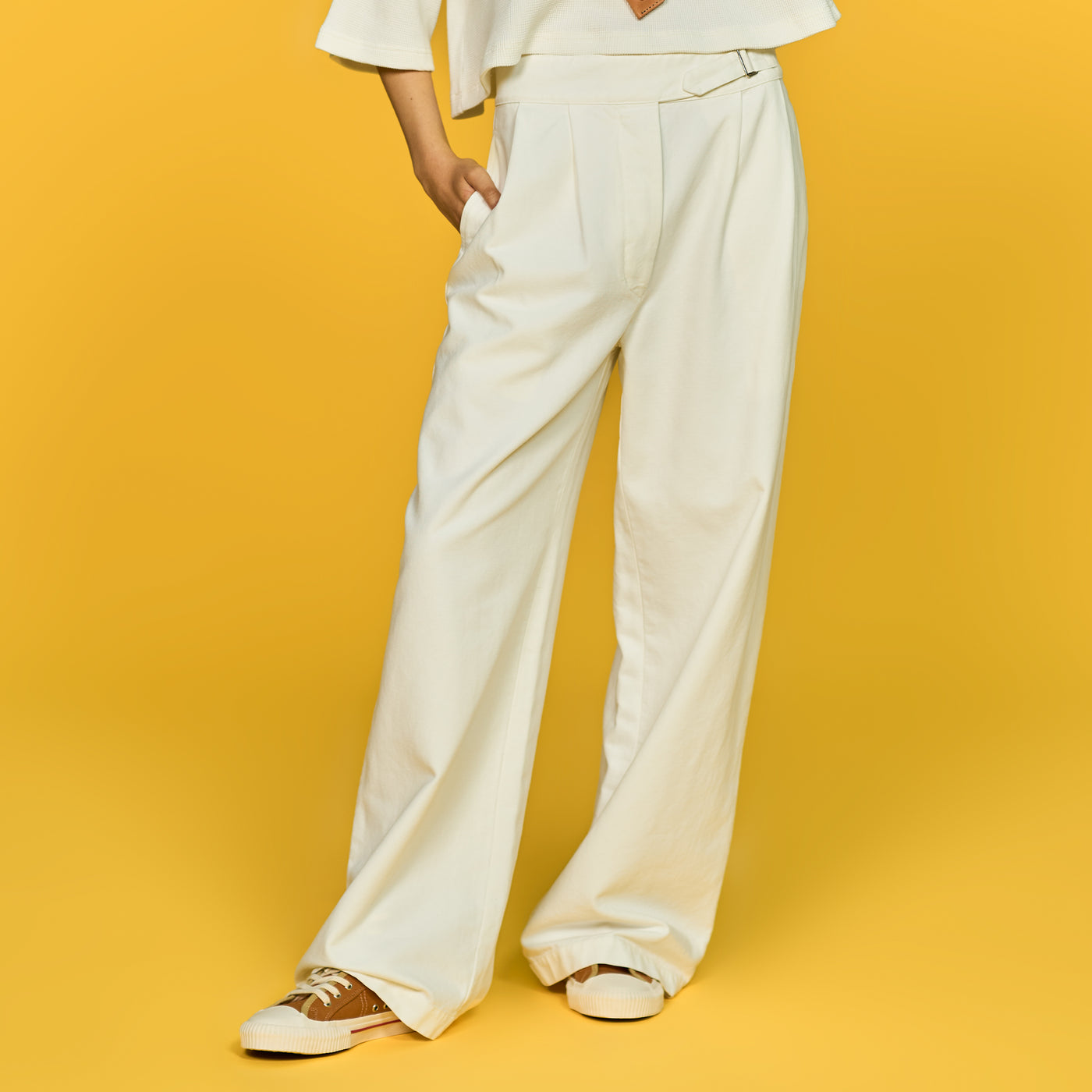 G.o.D Officer Pants Cotton Canvas Milky White