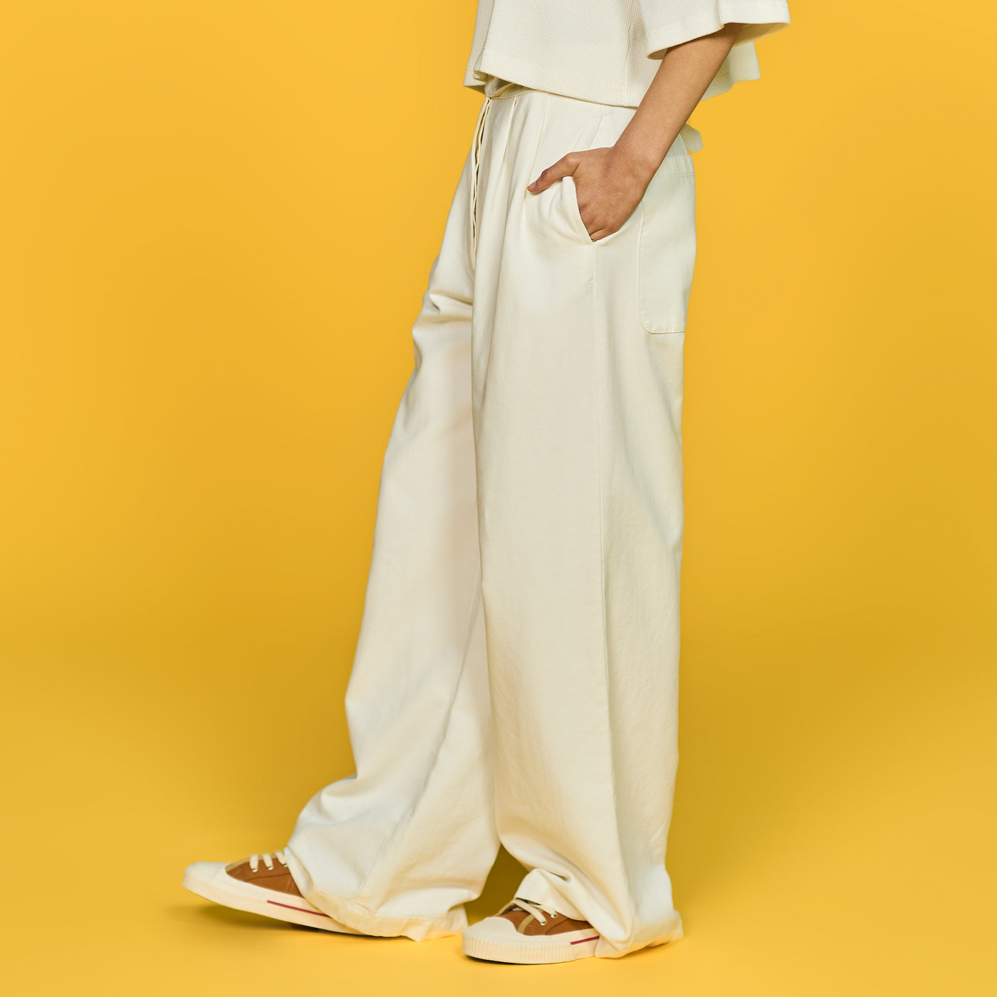 G.o.D Officer Pants Cotton Canvas Milky White