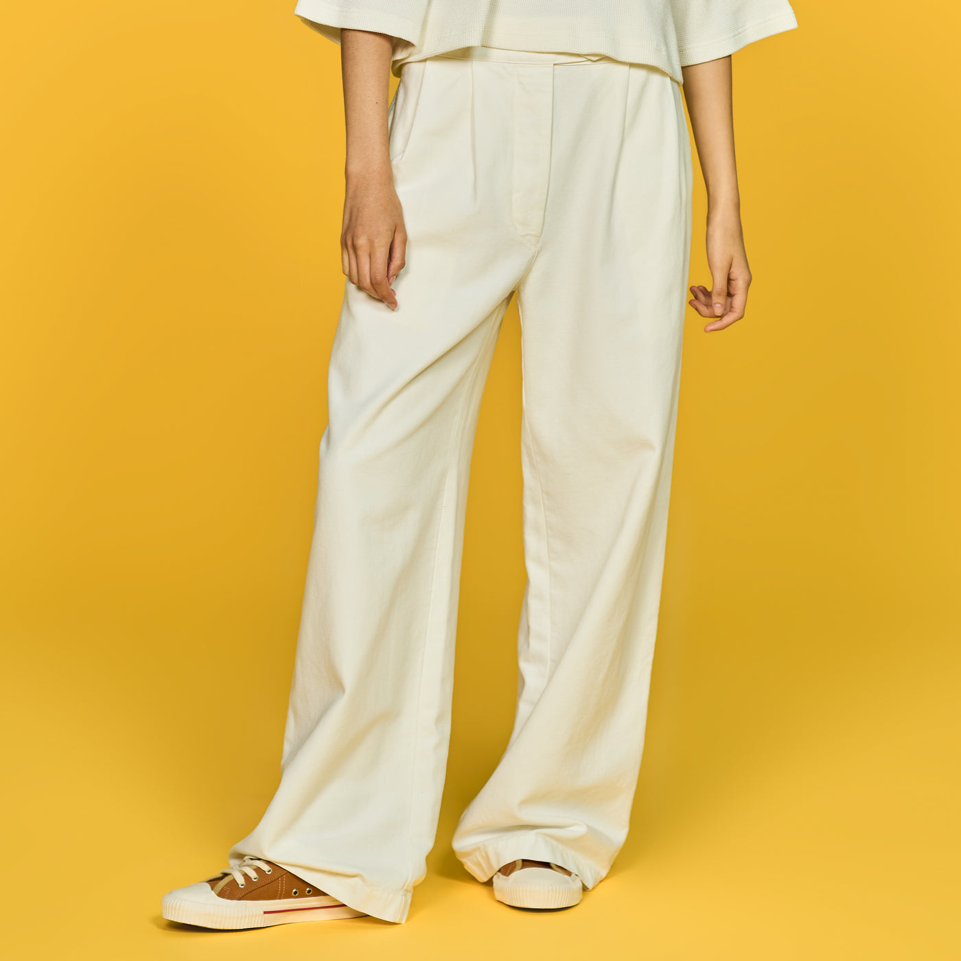 G.o.D Officer Pants Cotton Canvas Milky White