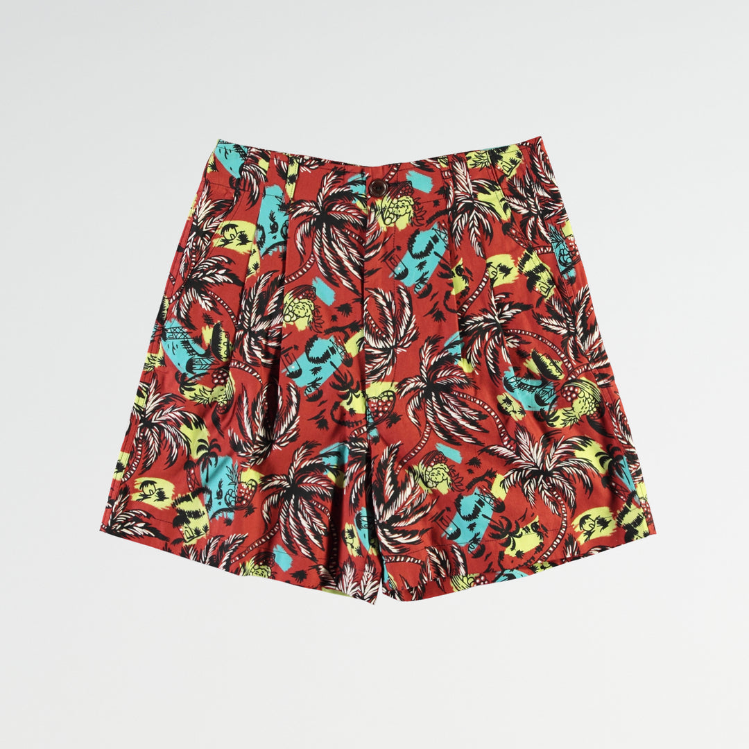 G.o.D River Shorts Aloha Cotton Brick Red