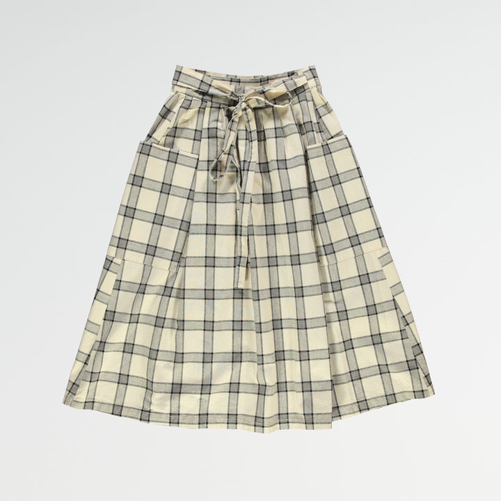 G.o.D Prairy Skirt Karlani Check Off White & Black