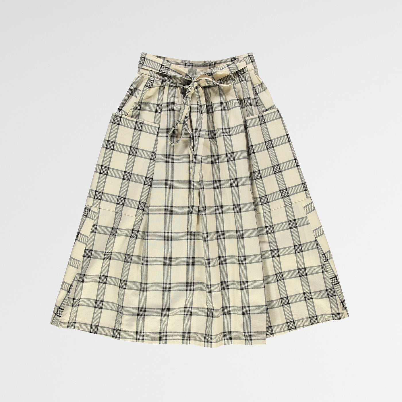 G.o.D Prairy Skirt Karlani Check Off White & Black