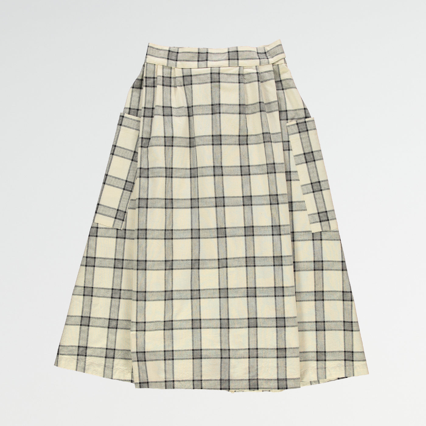 G.o.D Prairy Skirt Karlani Check Off White & Black