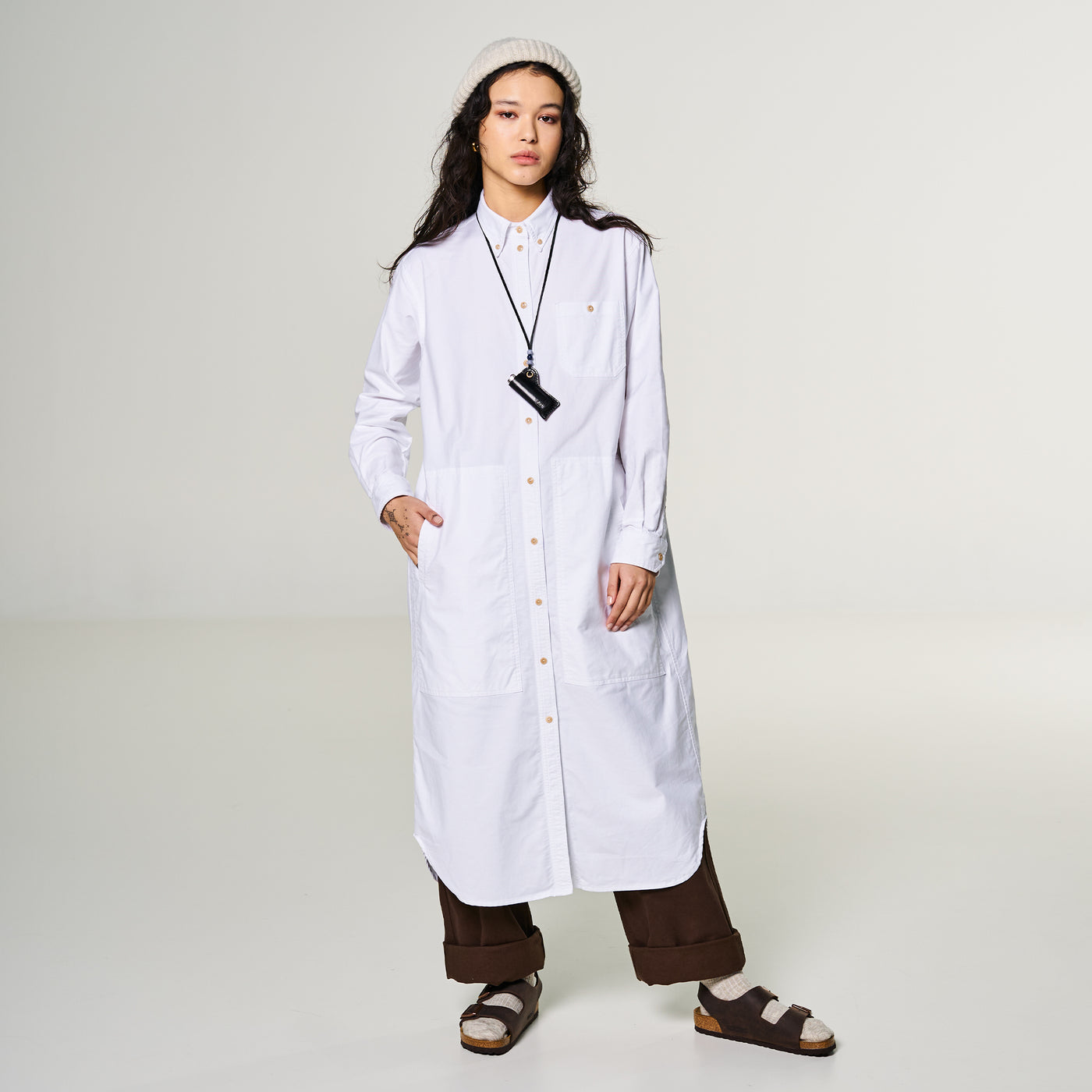 G.o.D Painter Dress Oxford White