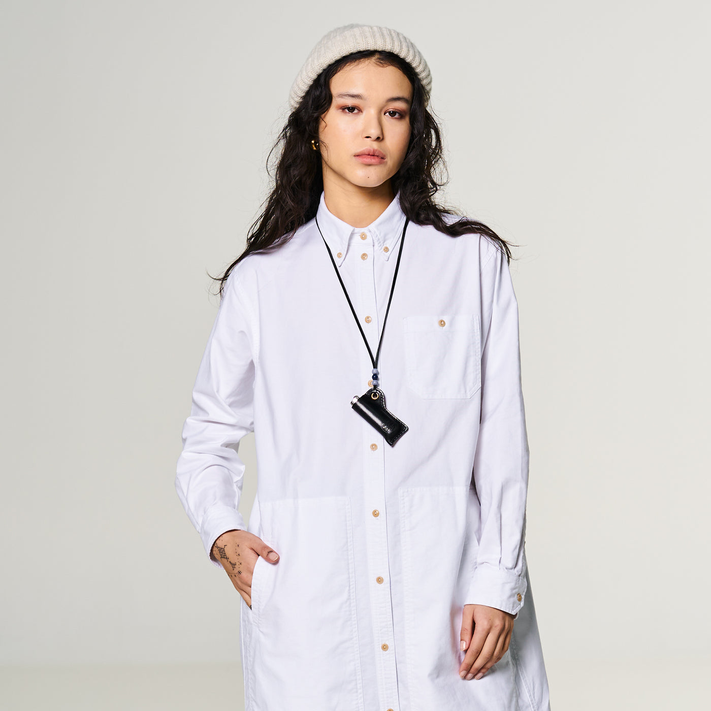 G.o.D Painter Dress Oxford White