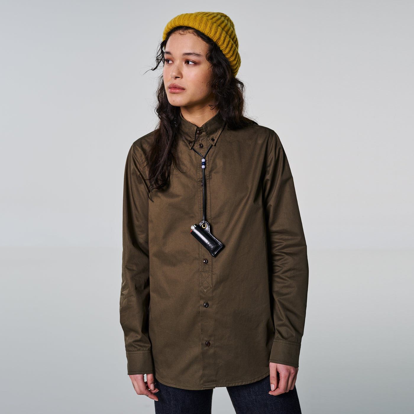 G.o.D Button Down Pima Cotton Olive