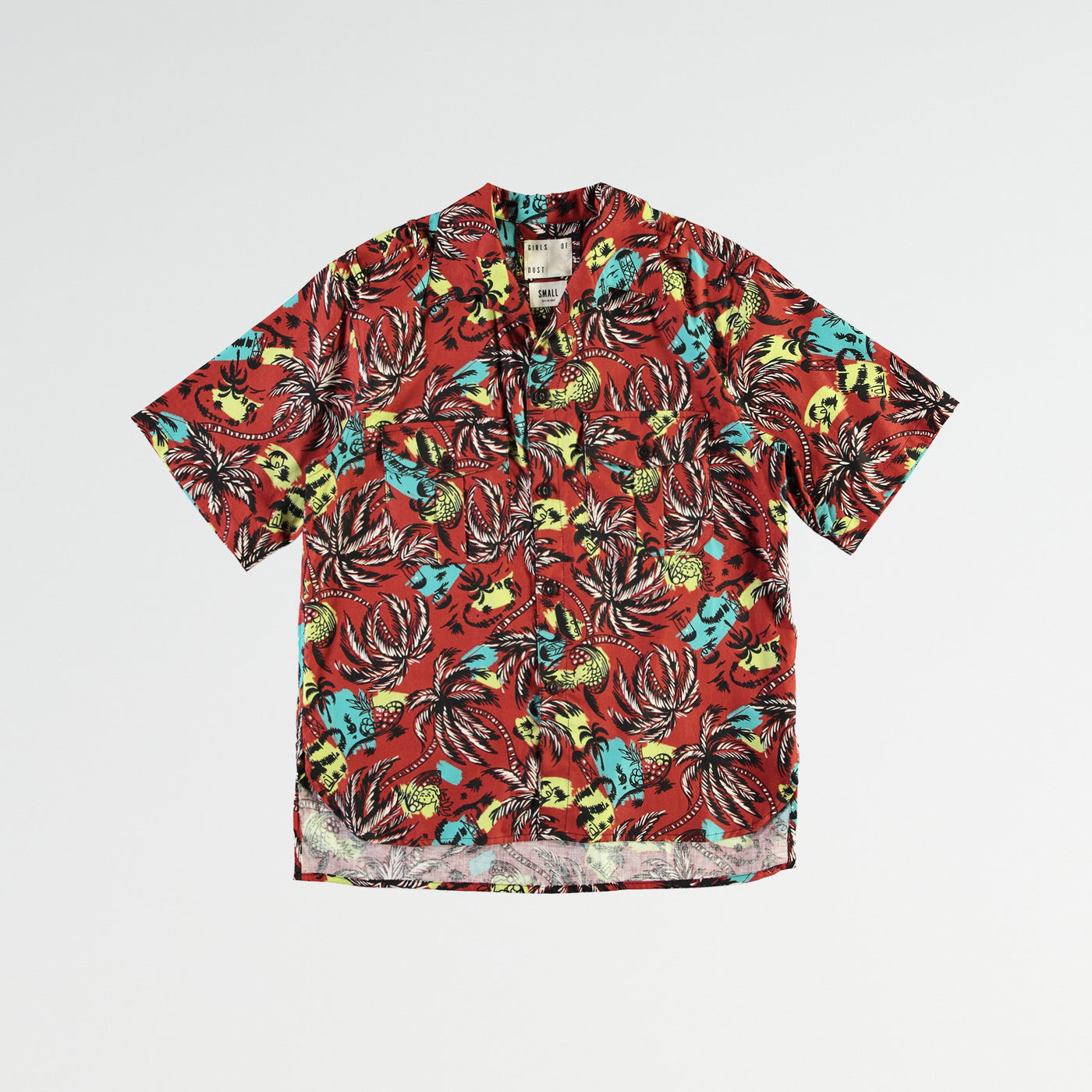 G.o.D Cuban Shirt Aloha Cotton Brick Red