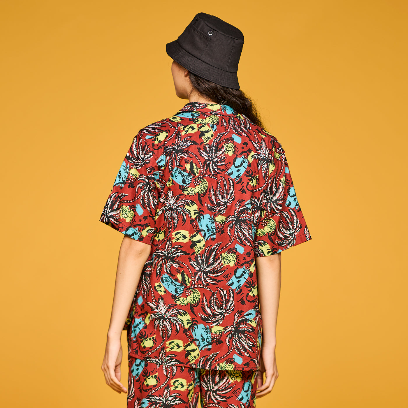 G.o.D Cuban Shirt Aloha Cotton Brick Red
