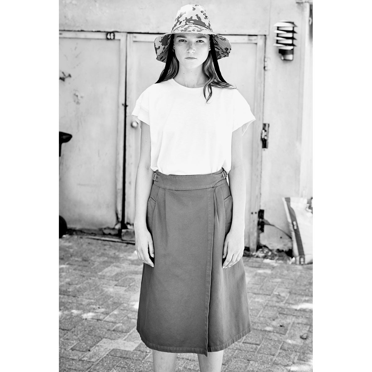G.o.D Worker Skirt Cotton Twill White
