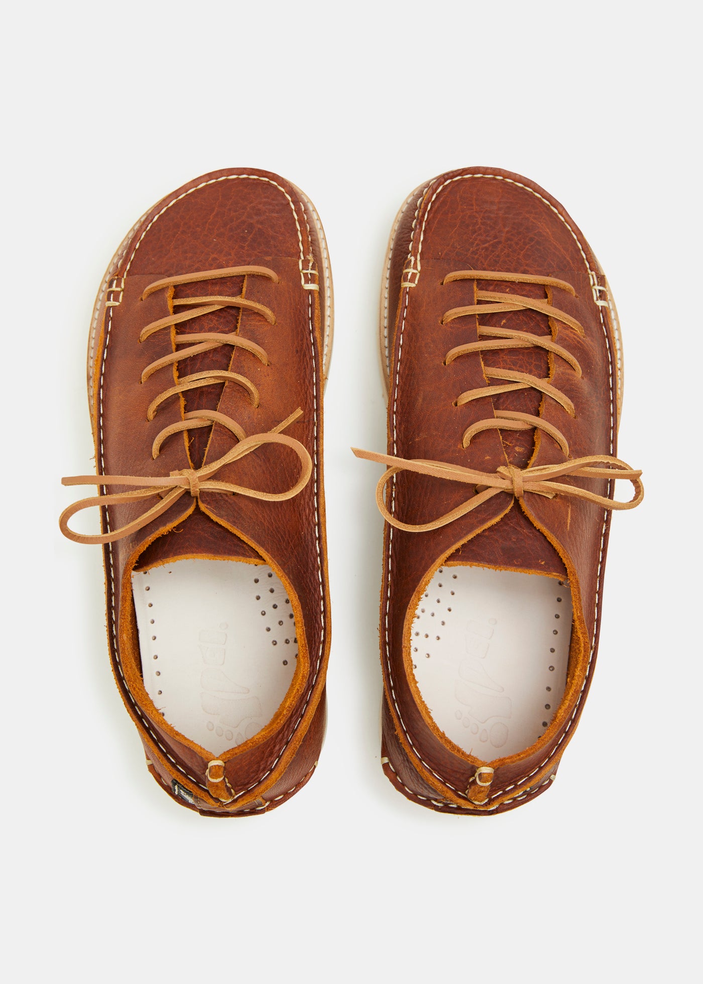 Yogi Finn Leather Lace Up shoe on EVA Outsole / Burnt Orange