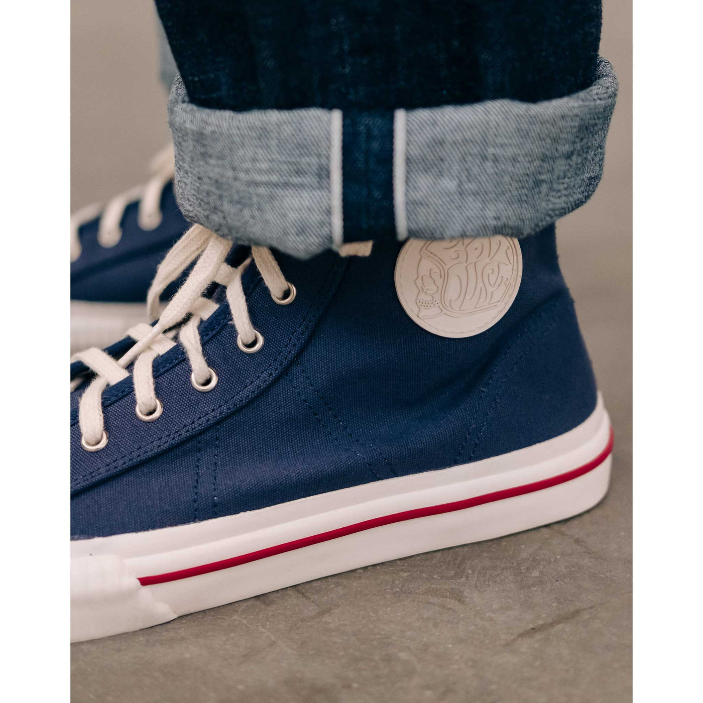 Canvas Sneakers High Navy
