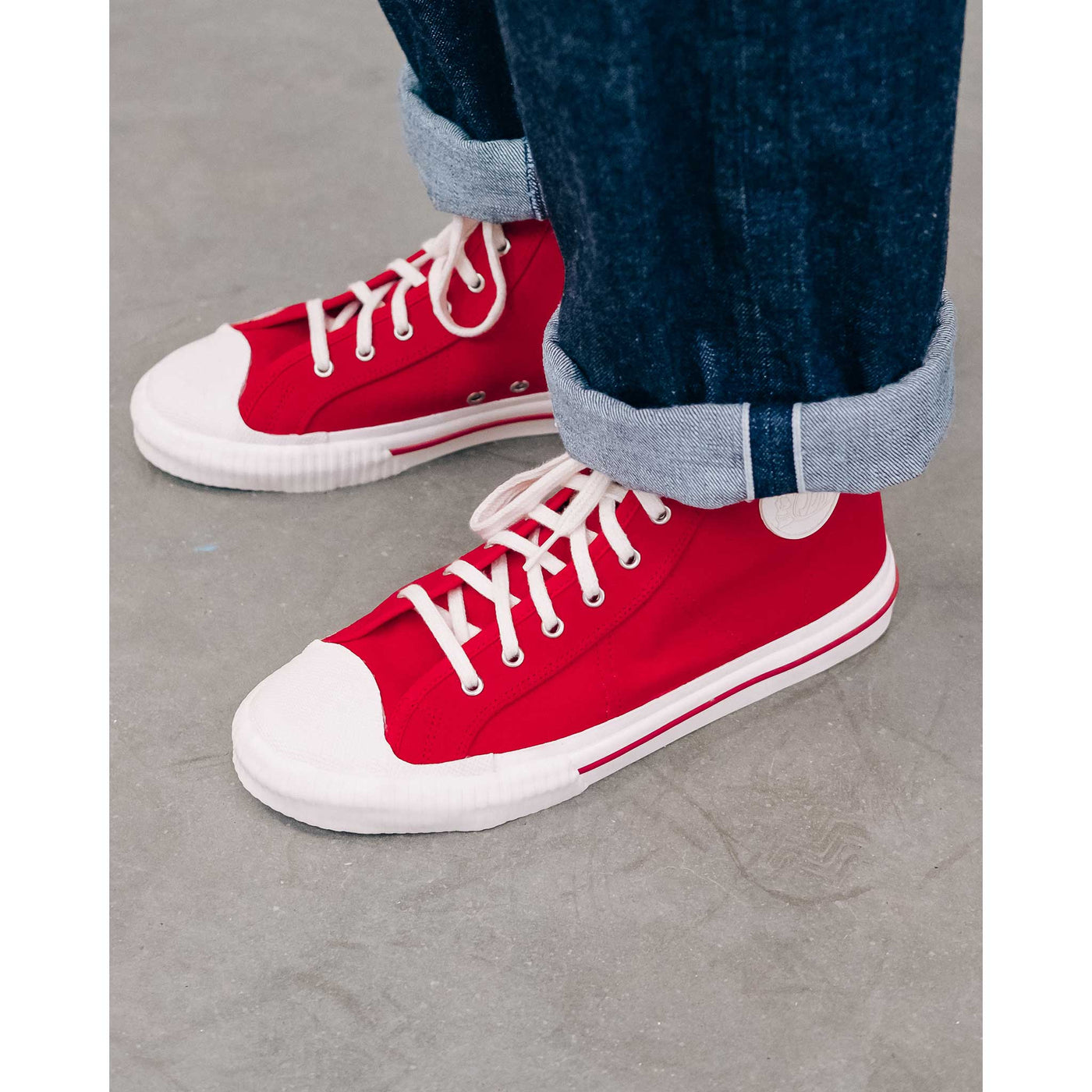 Canvas Sneakers High Red