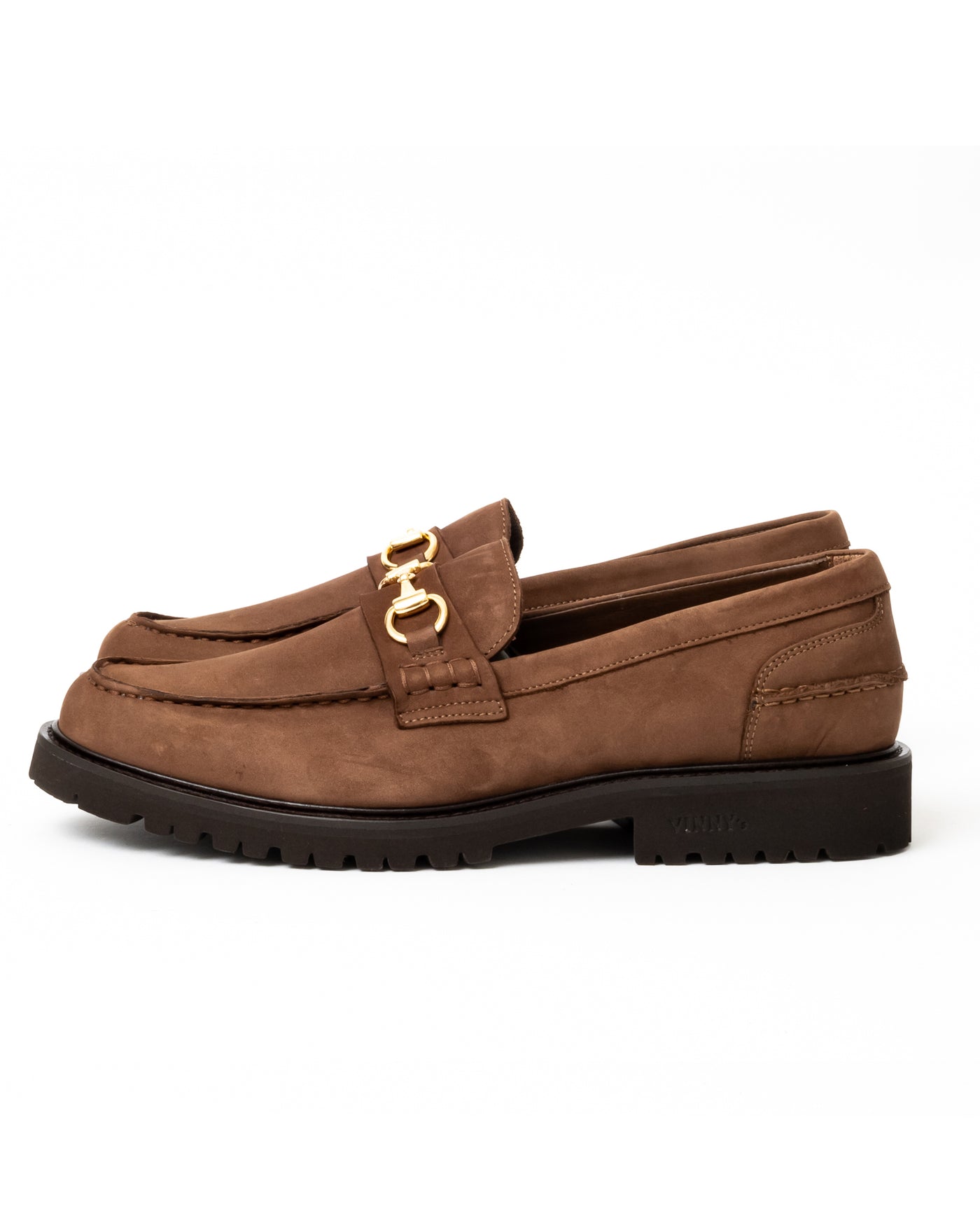 Vinny's Le Club Snaffle Bit Loafer Brown Nubuck