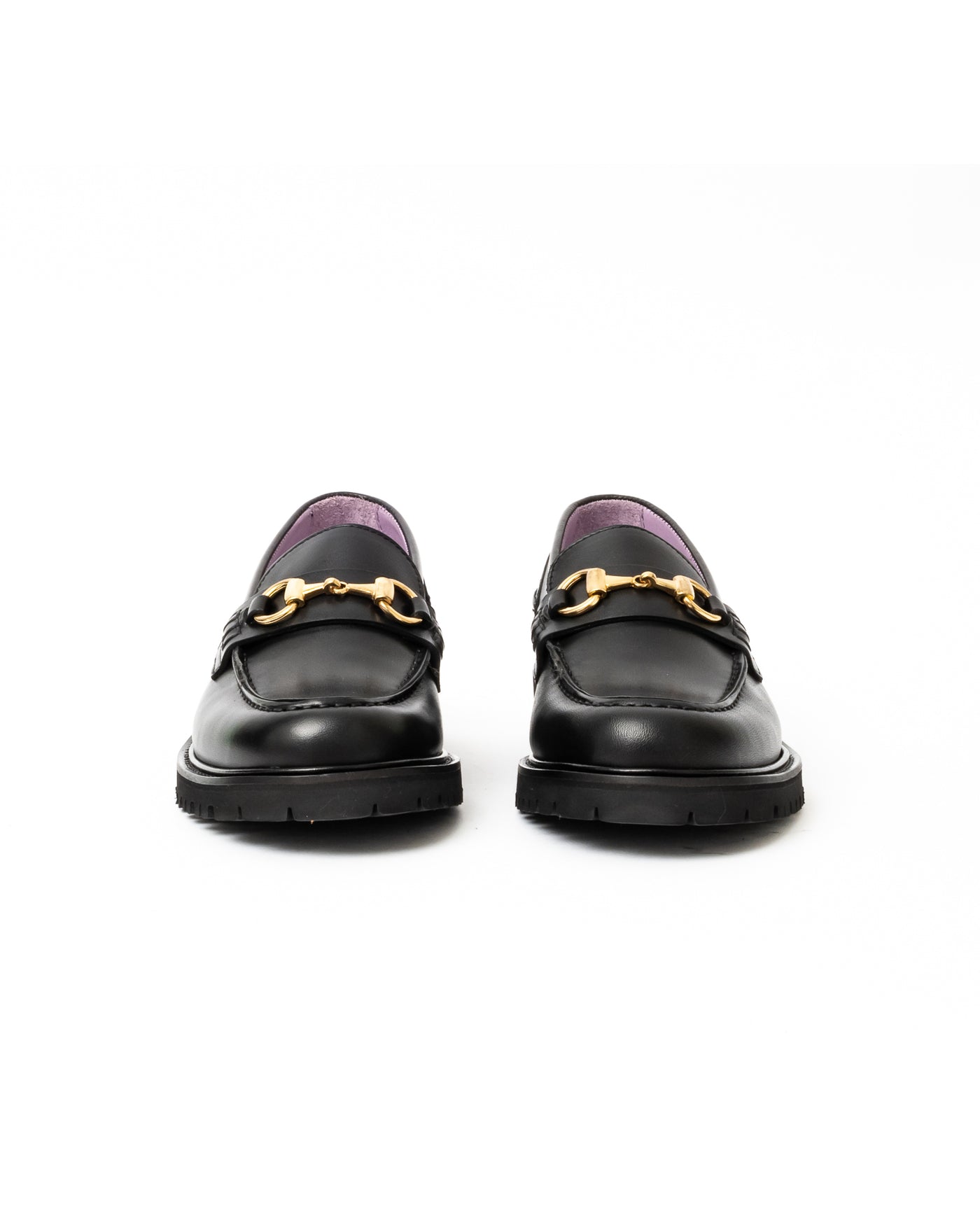 Vinny's Le Club Snaffle Bit Loafer Black Crust Leather