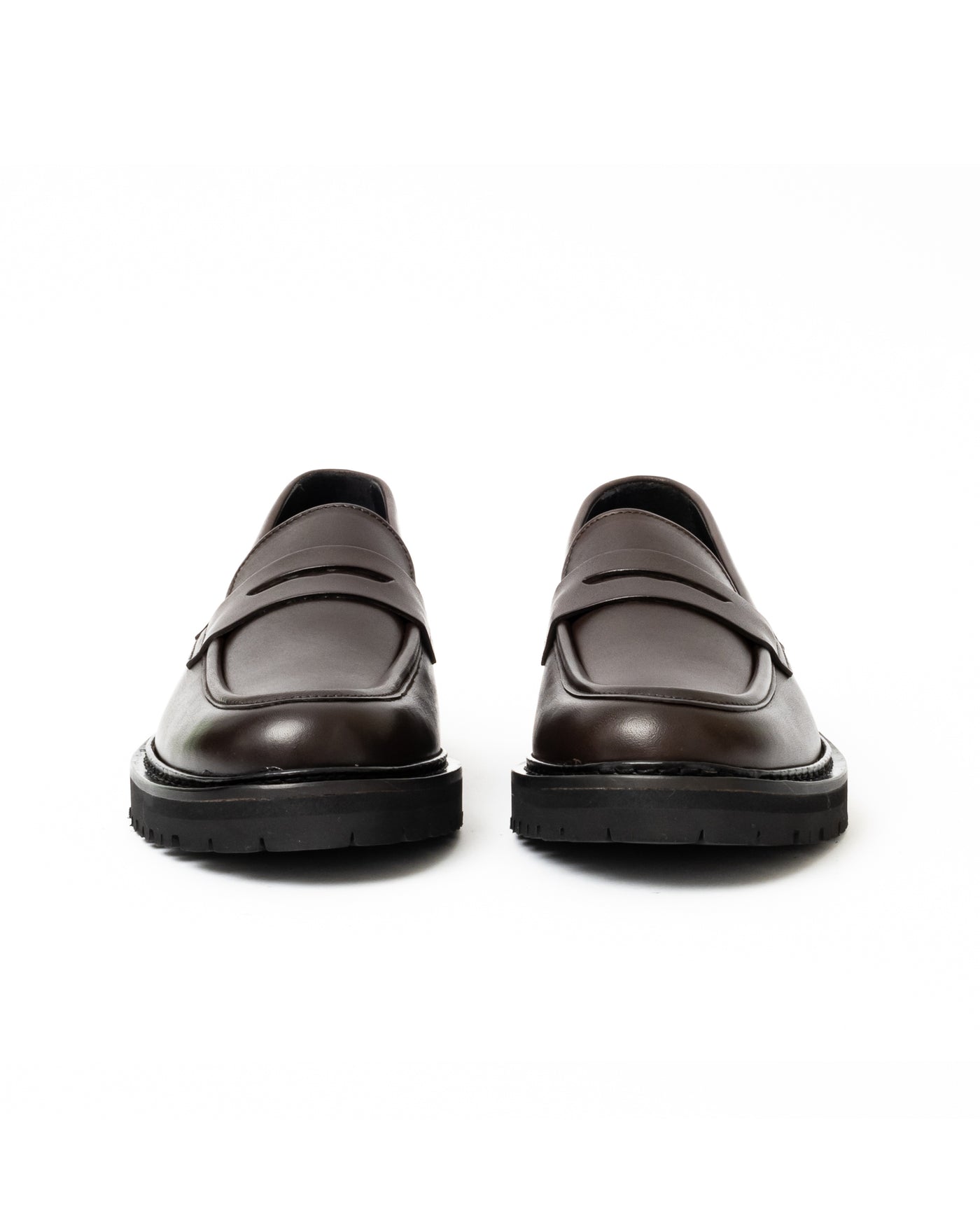 Vinny's Richee Penny Loafer Dark Brown Crust Leather