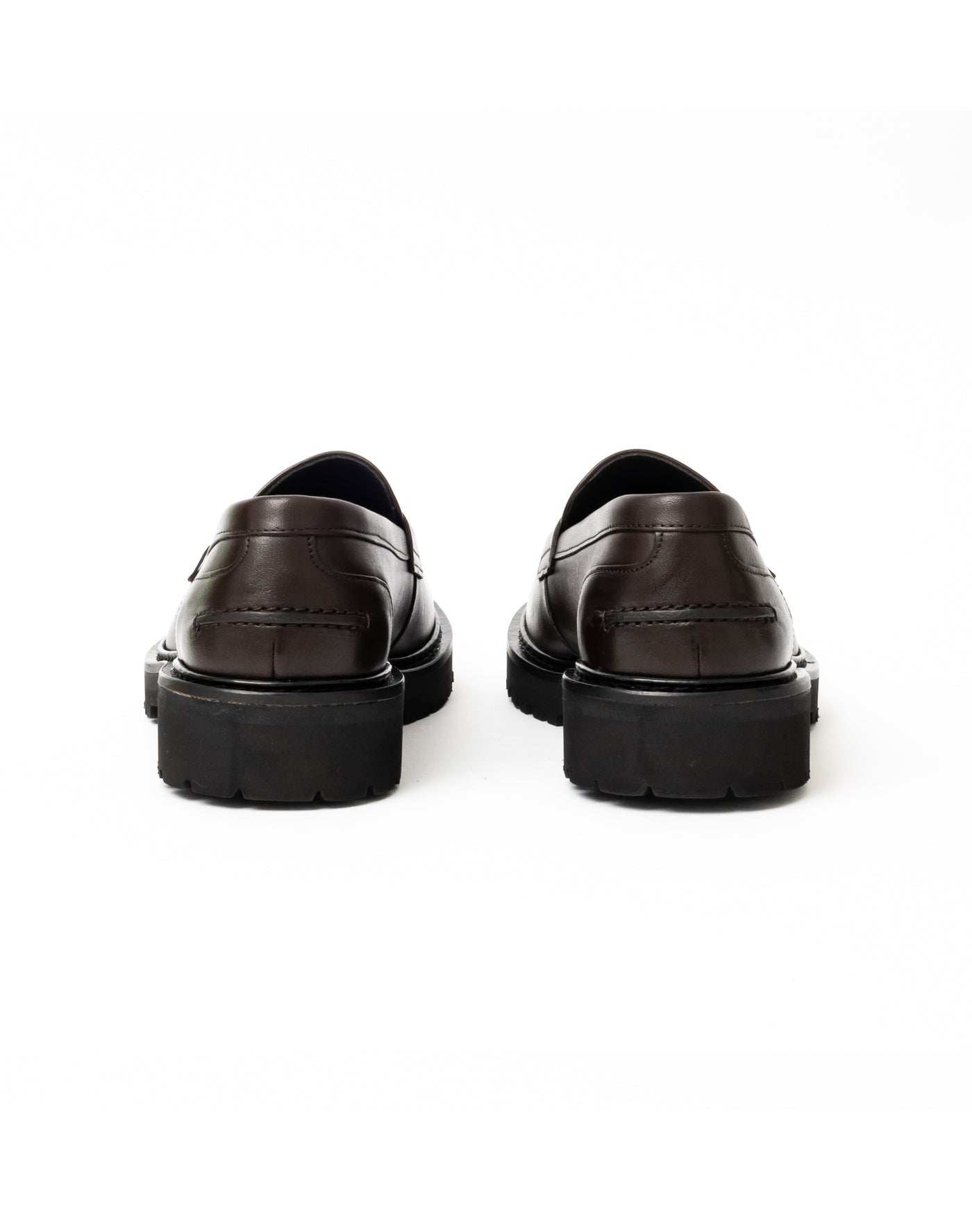 Vinny's Richee Penny Loafer Dark Brown Crust Leather