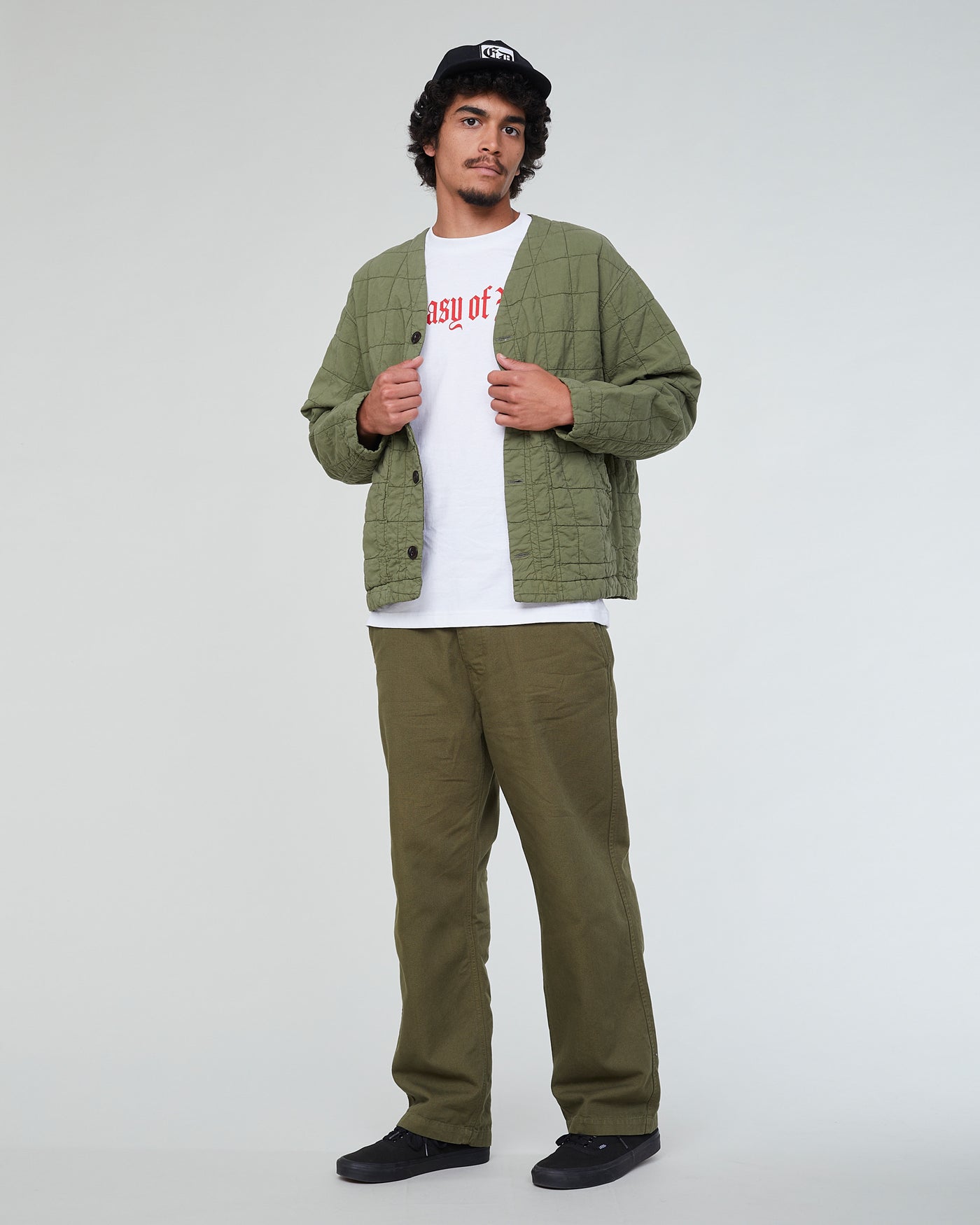 Baseball Cardigan Cotton Quilt Lizard