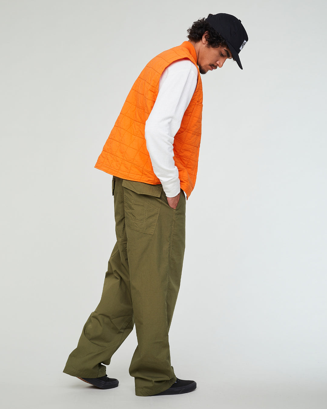 カーゴパンツ リップストップ カーキ