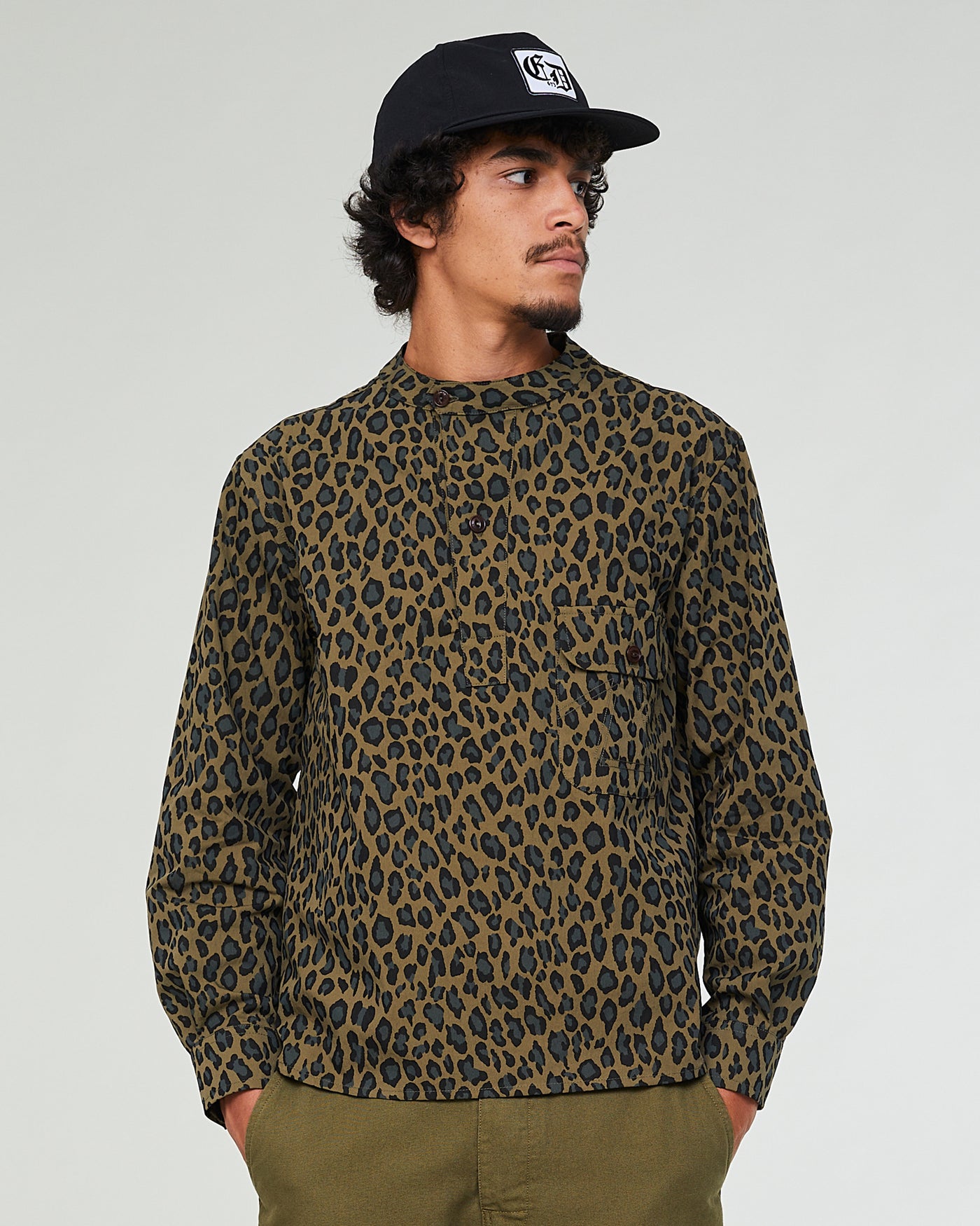 Kabul Shirt Cheetah Cotton Khaki