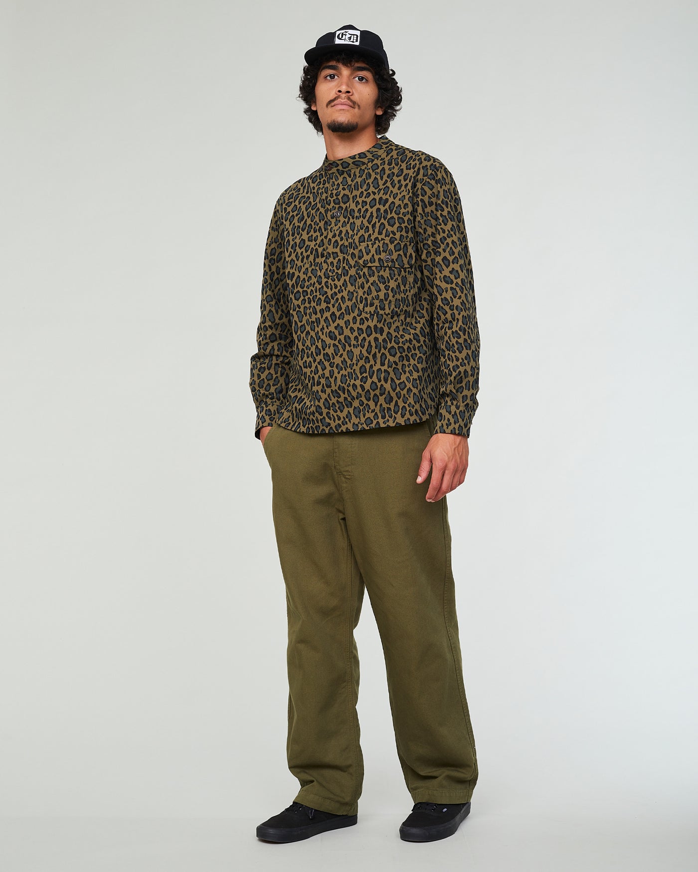Kabul Shirt Cheetah Cotton Khaki