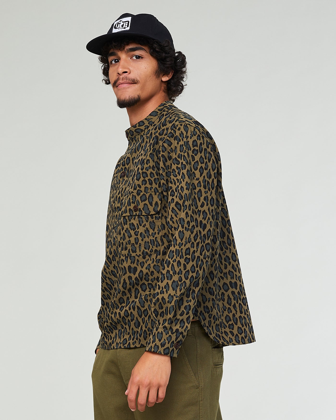 Kabul Shirt Cheetah Cotton Khaki