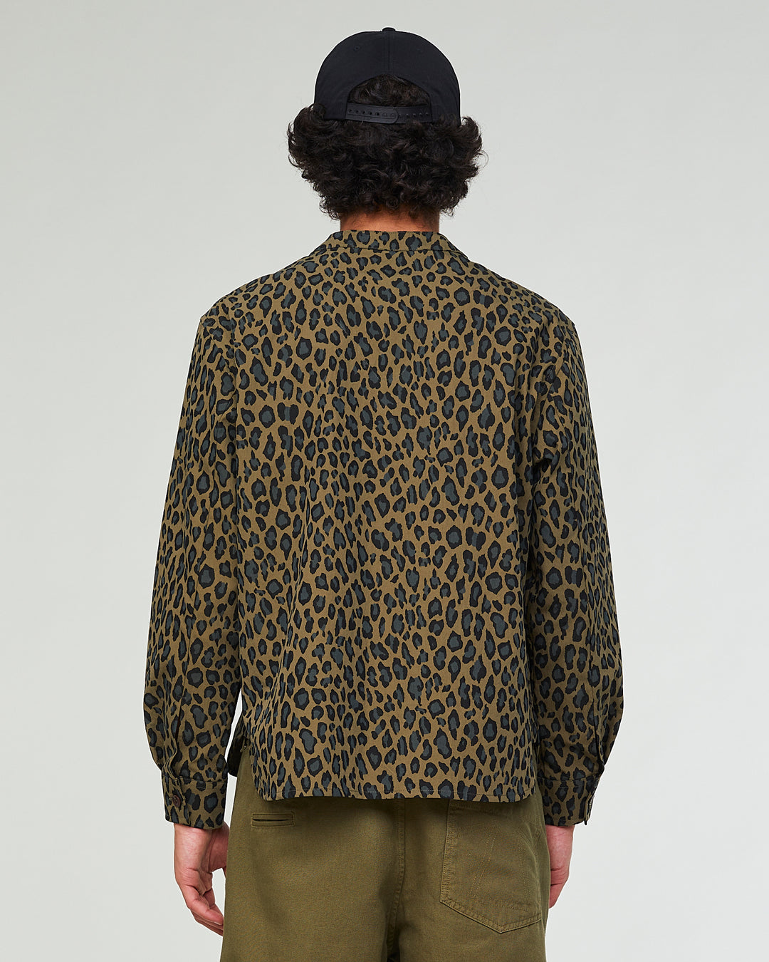 カブールシャツ チーター コットン カーキ