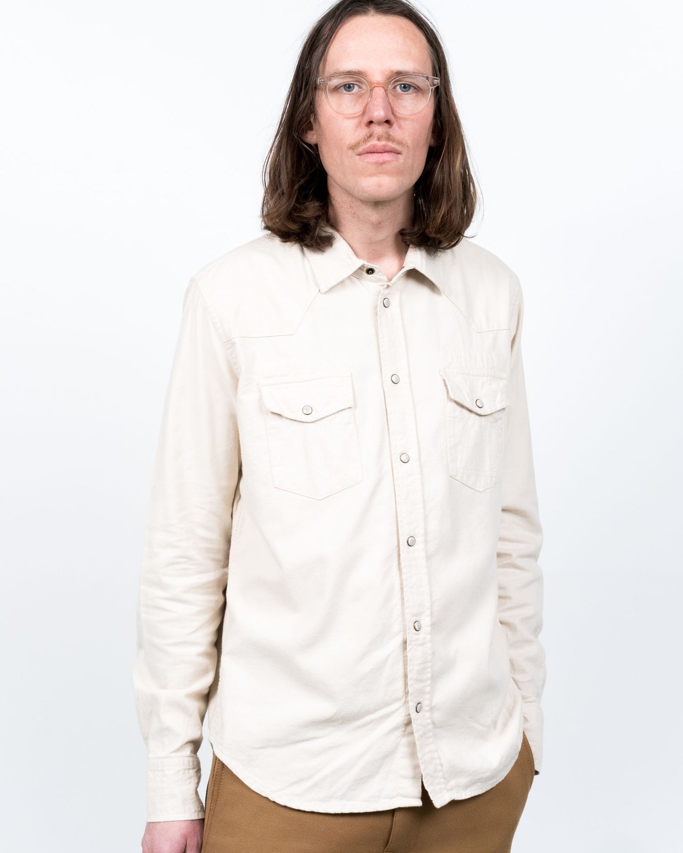 Western Shirt Brushed Twill Stone