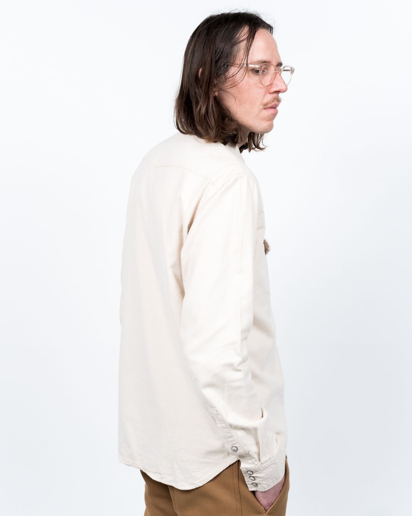 Western Shirt Brushed Twill Stone