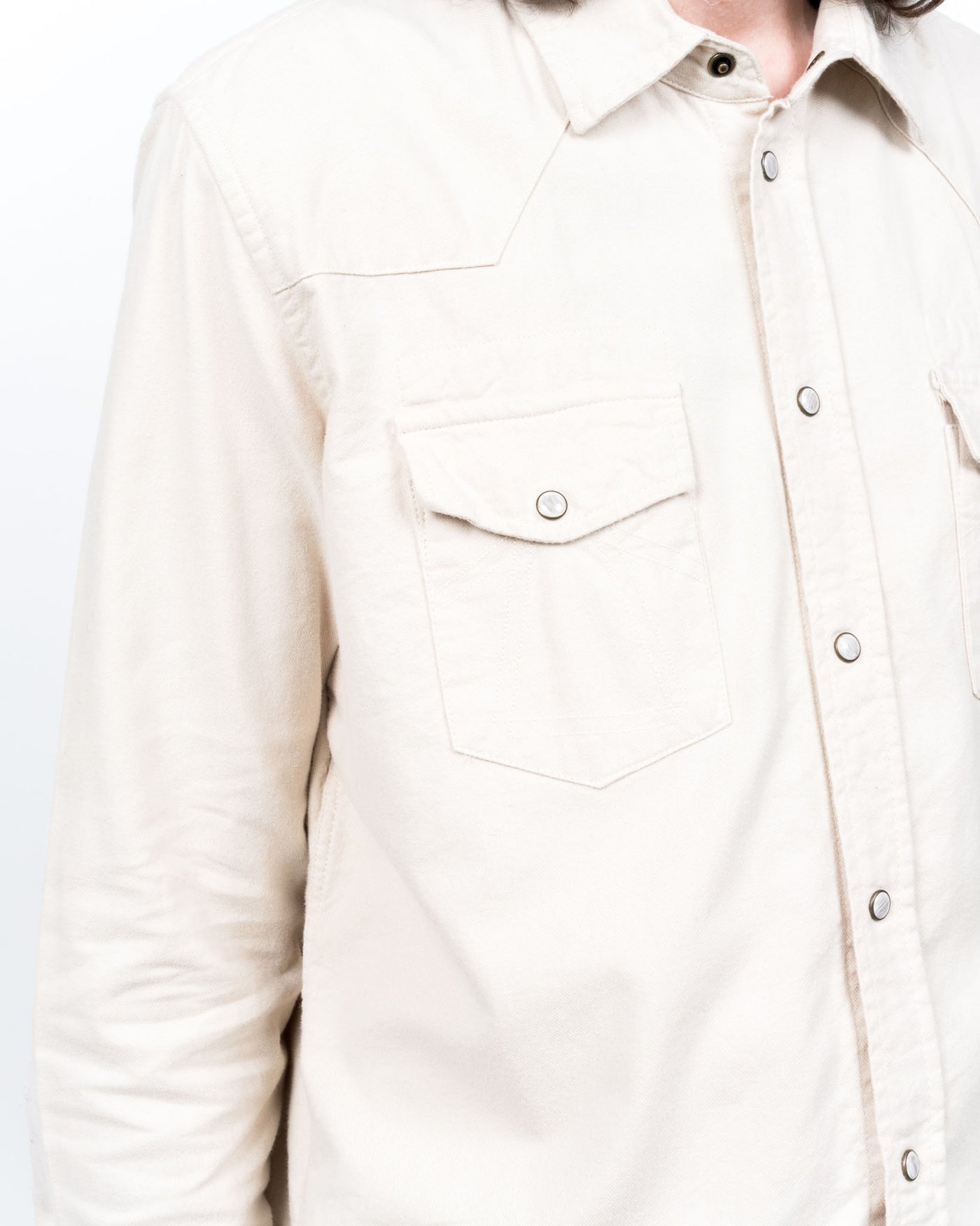 Western Shirt Brushed Twill Stone