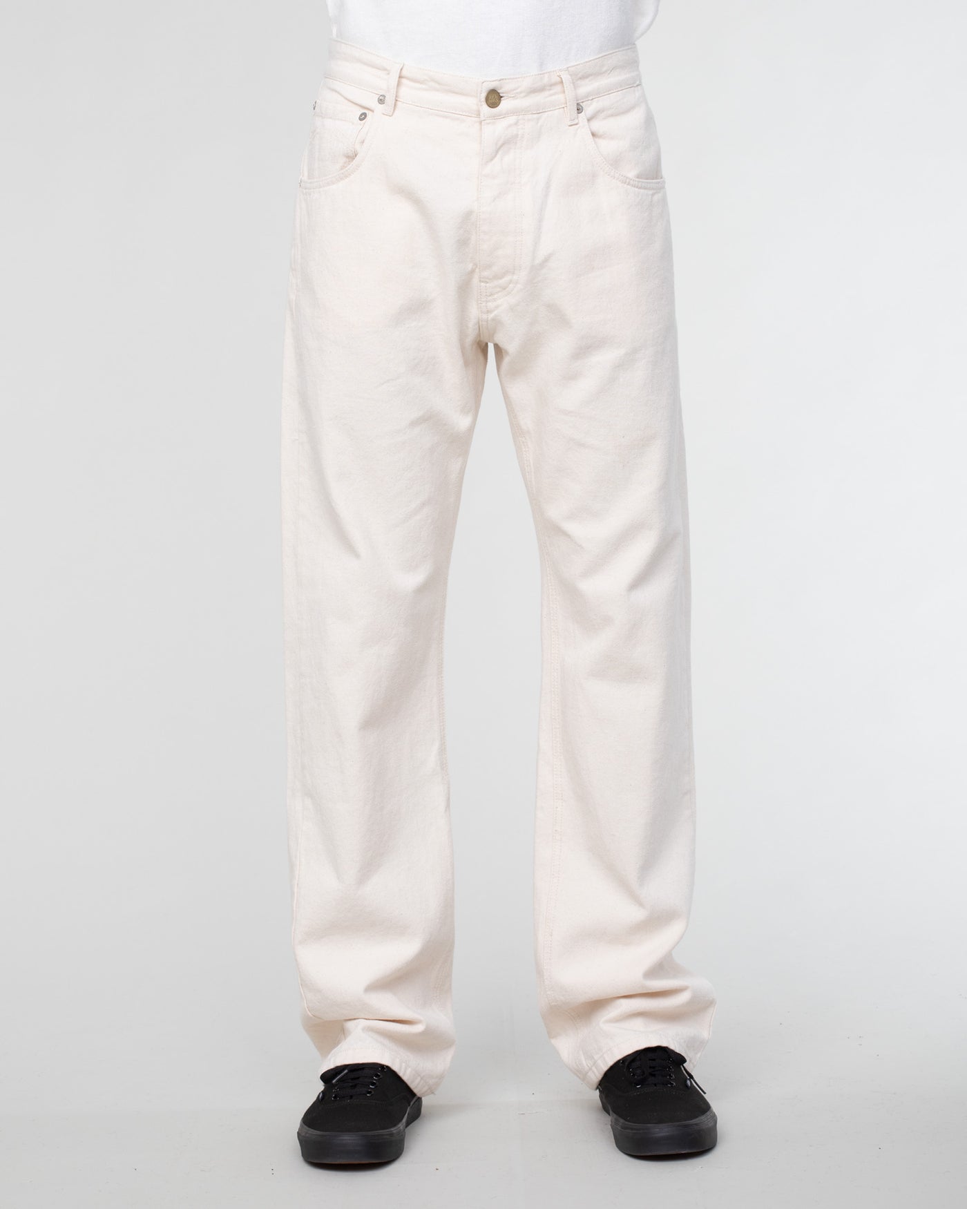 36/34 Fit Bull Denim Off White