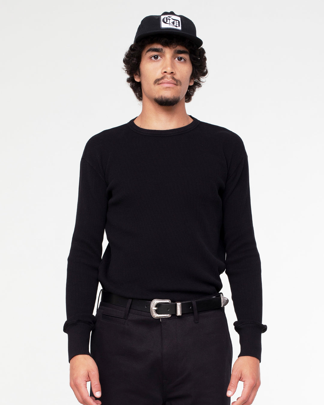 トップス JULIUS 19SS BACK GP PRINT WAFFLE T BLK/3 BLANKWA100_TrueGraphite_133041