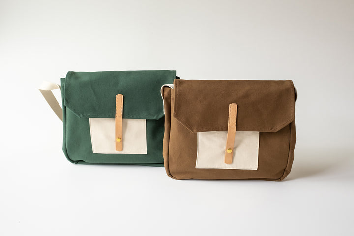 Canvas Shoulder Bag Medium Brown