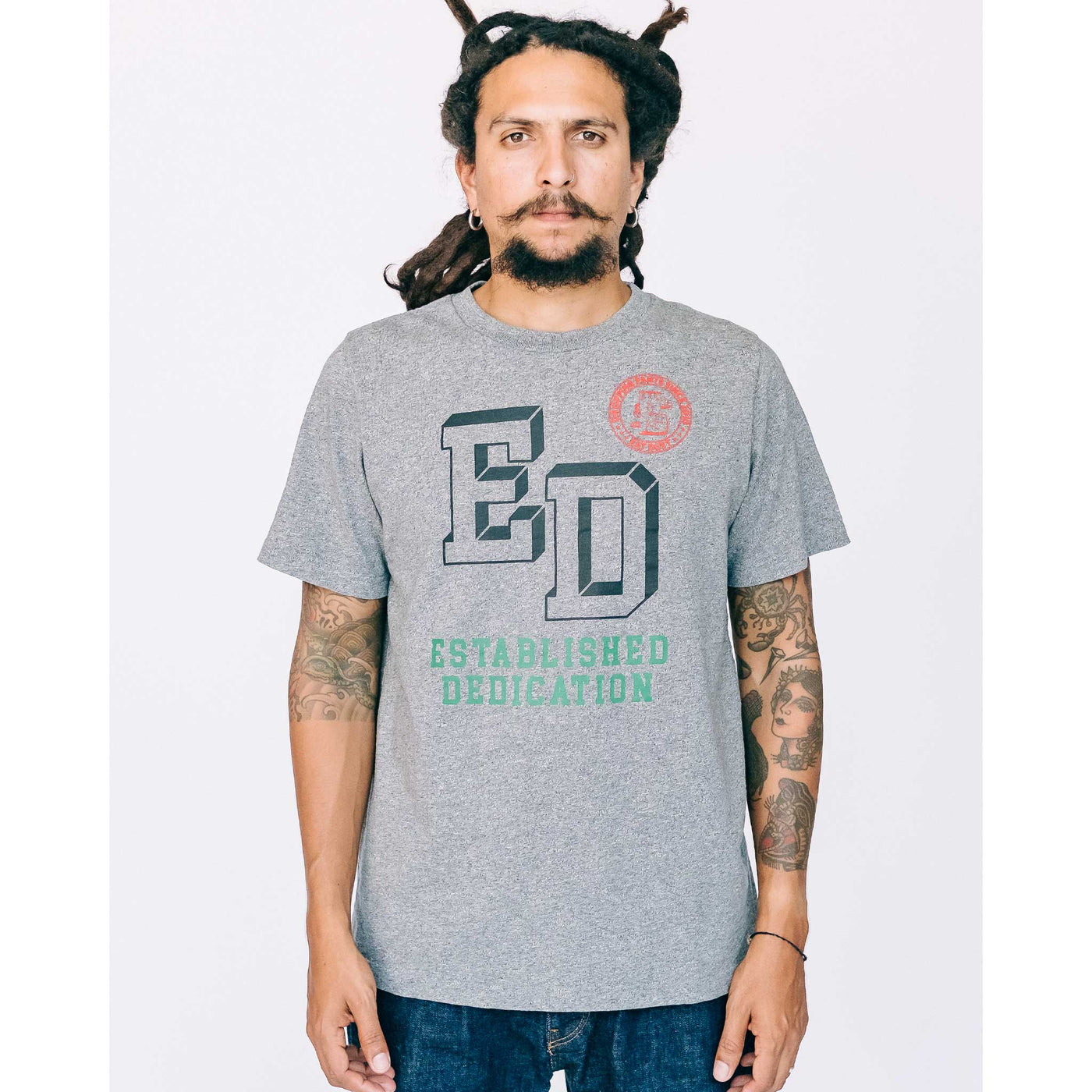 T-Shirt Established Dedication Organic Cotton Grey