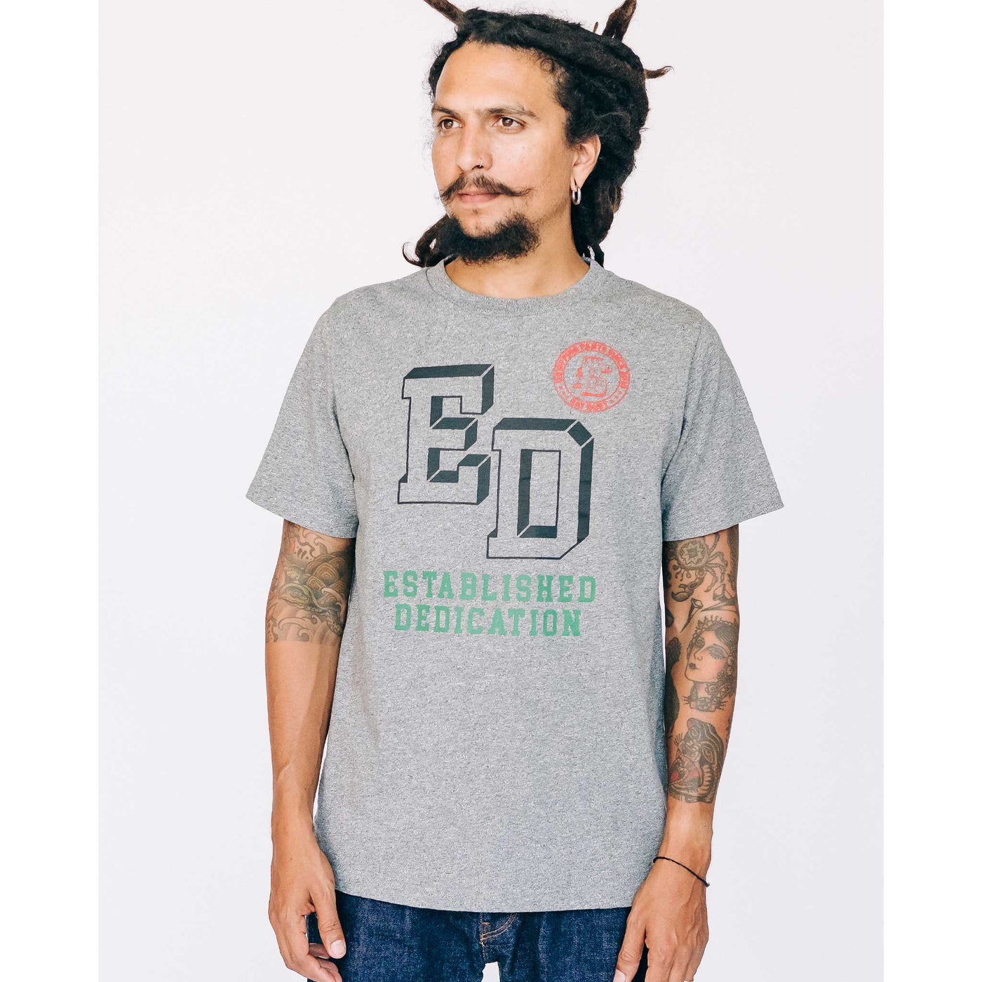 T-Shirt Established Dedication Organic Cotton Grey