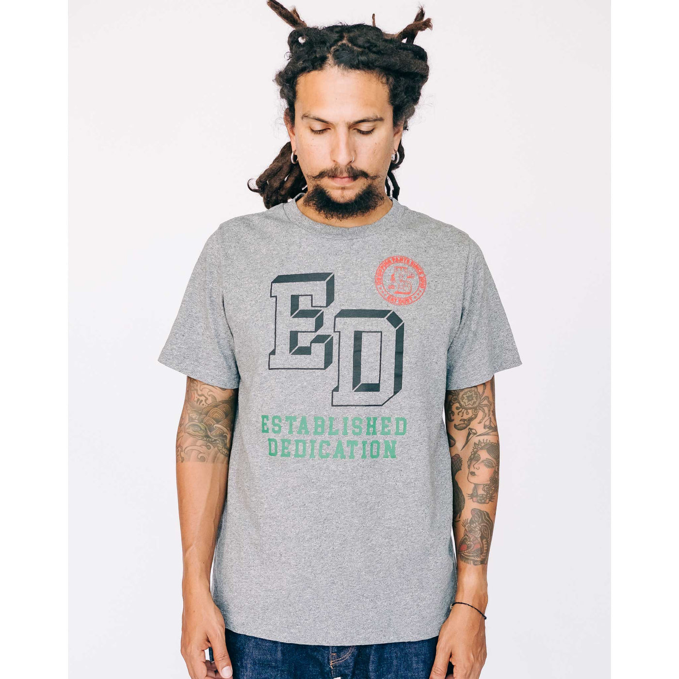 T-Shirt Established Dedication Organic Cotton Grey