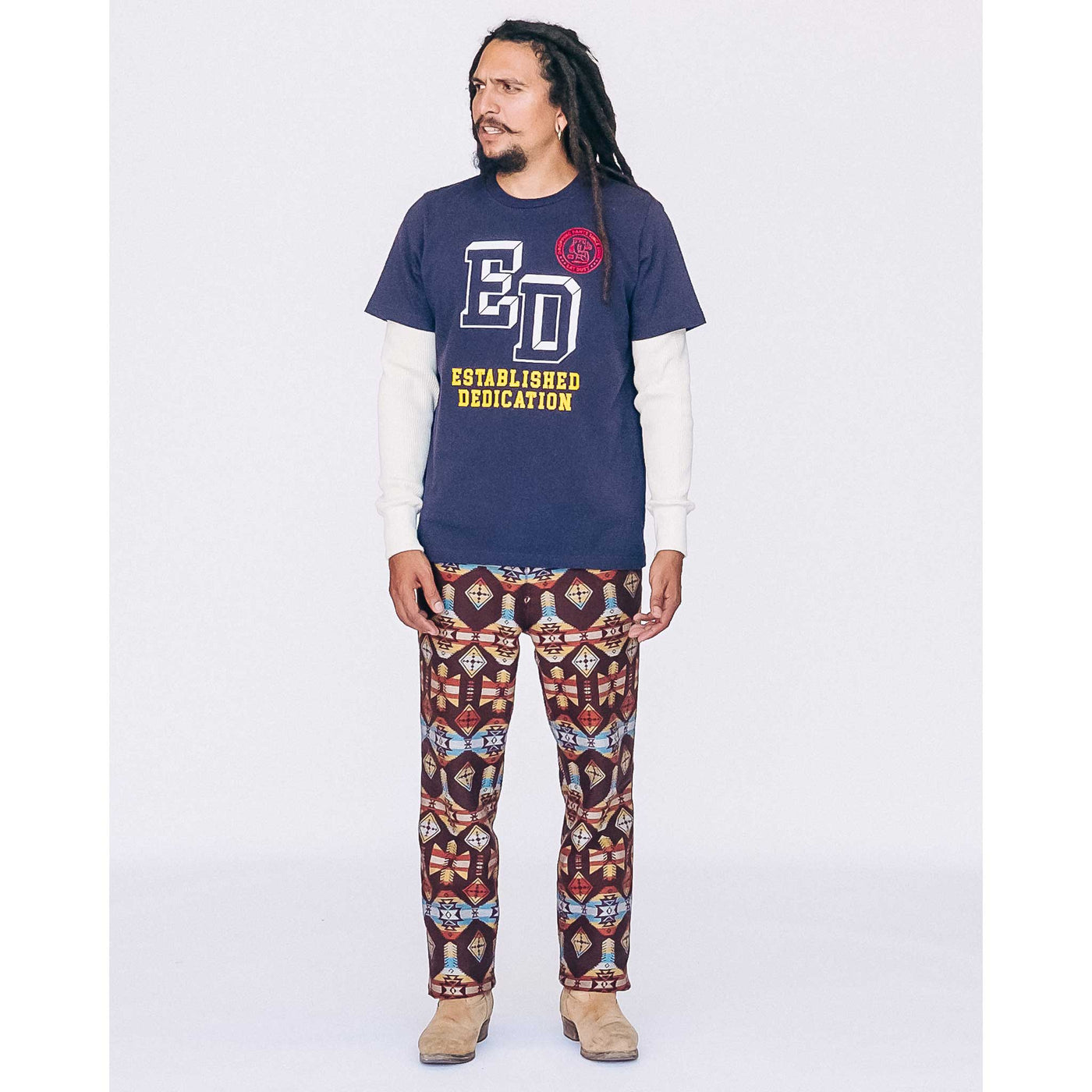 T-Shirt Established Dedication Organic Cotton Navy