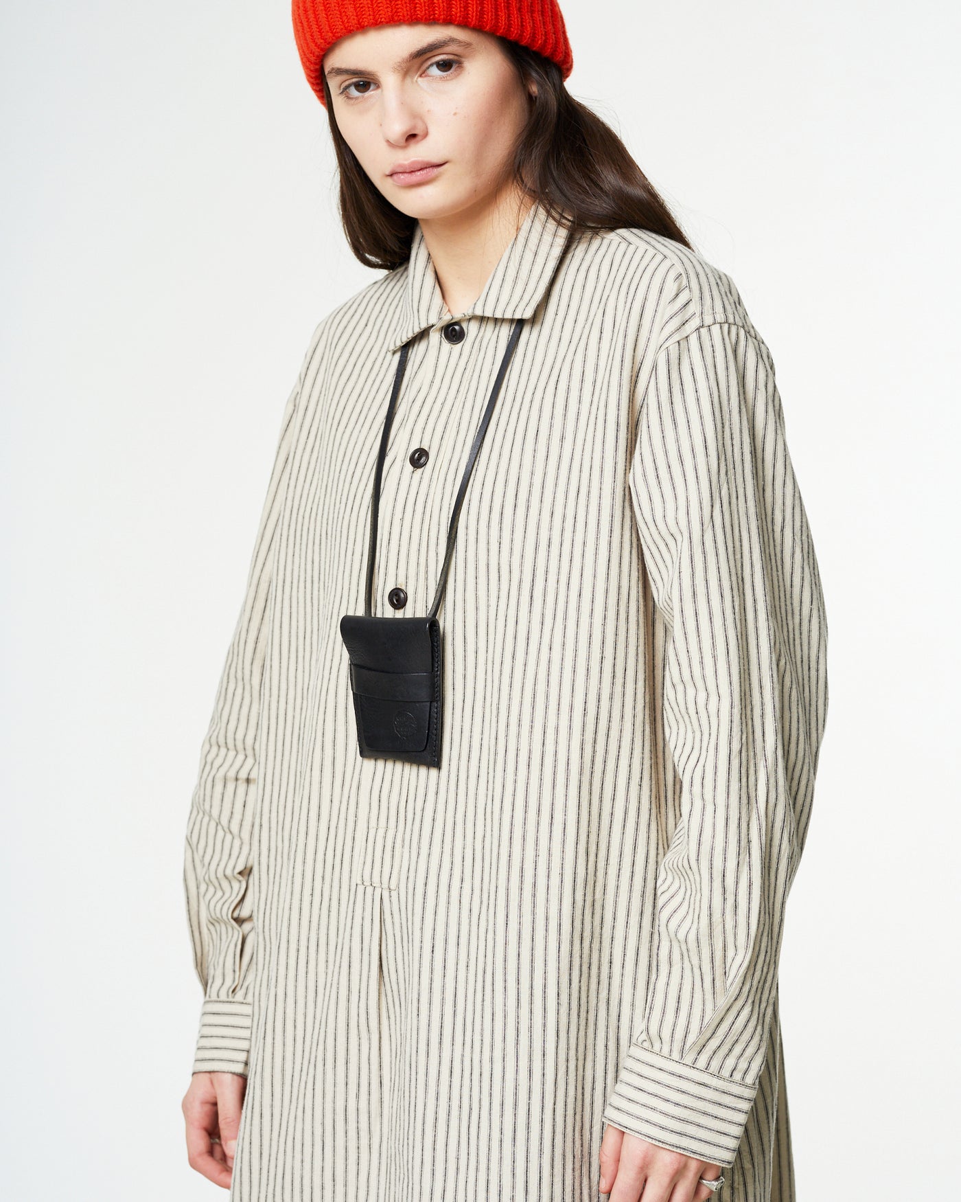 G.o.D Shirt Dress Dust Bowl Stripes Off White