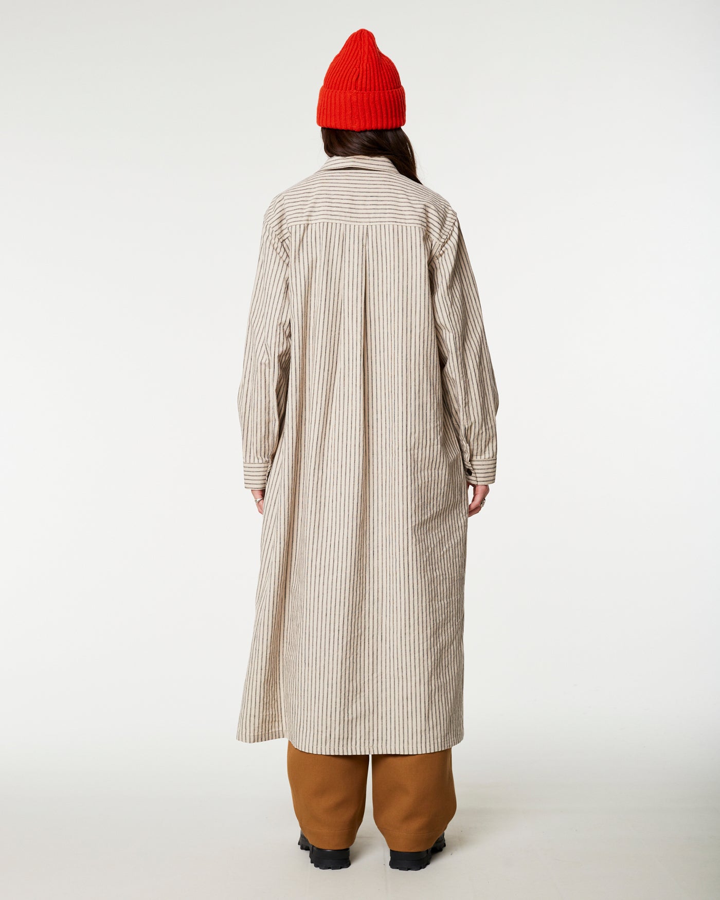 G.o.D Shirt Dress Dust Bowl Stripes Off White