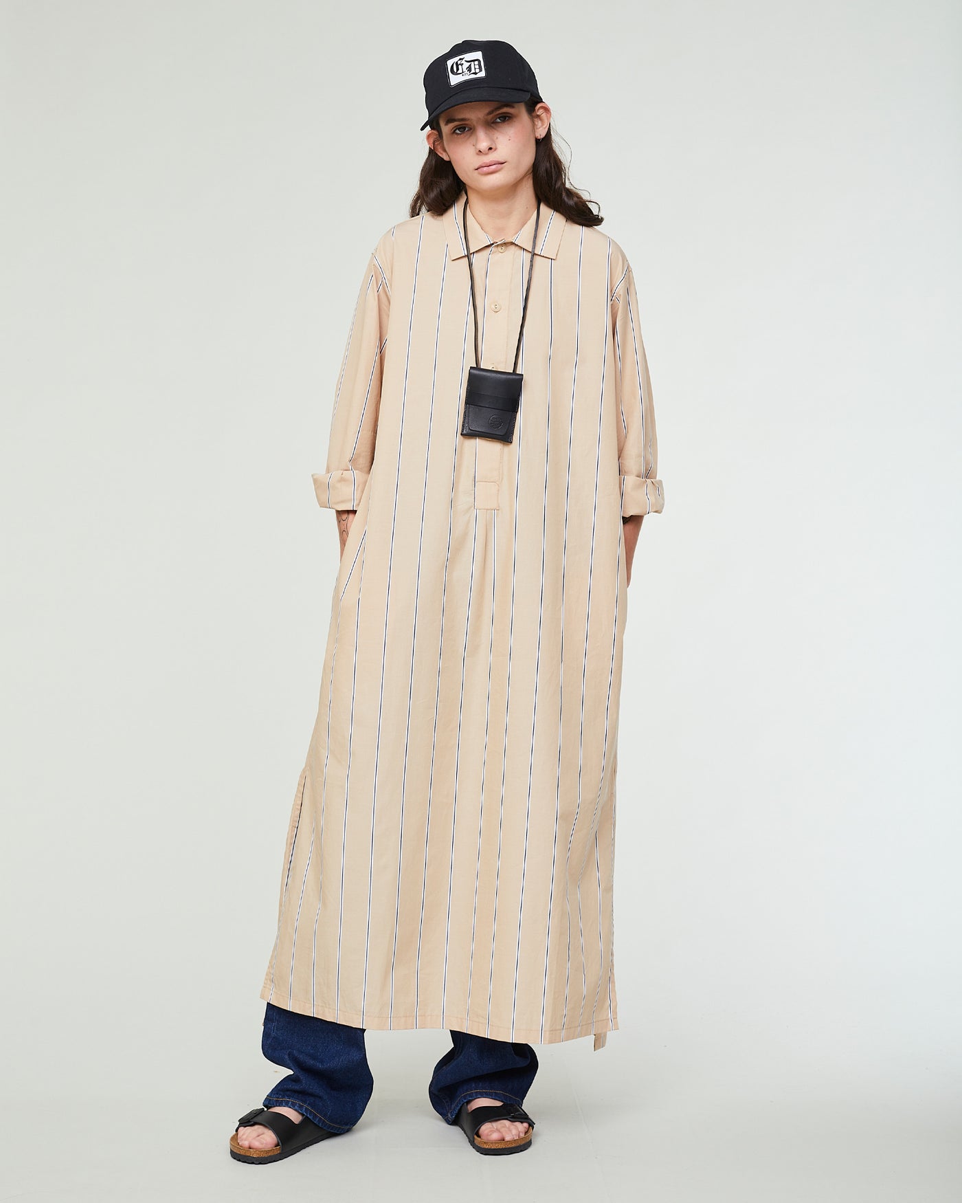 G.o.D Chemise Sido Popeline Stripe Sand