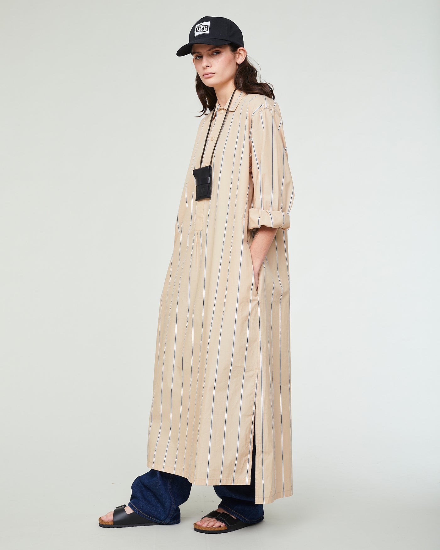 G.o.D Chemise Sido Popeline Stripe Sand