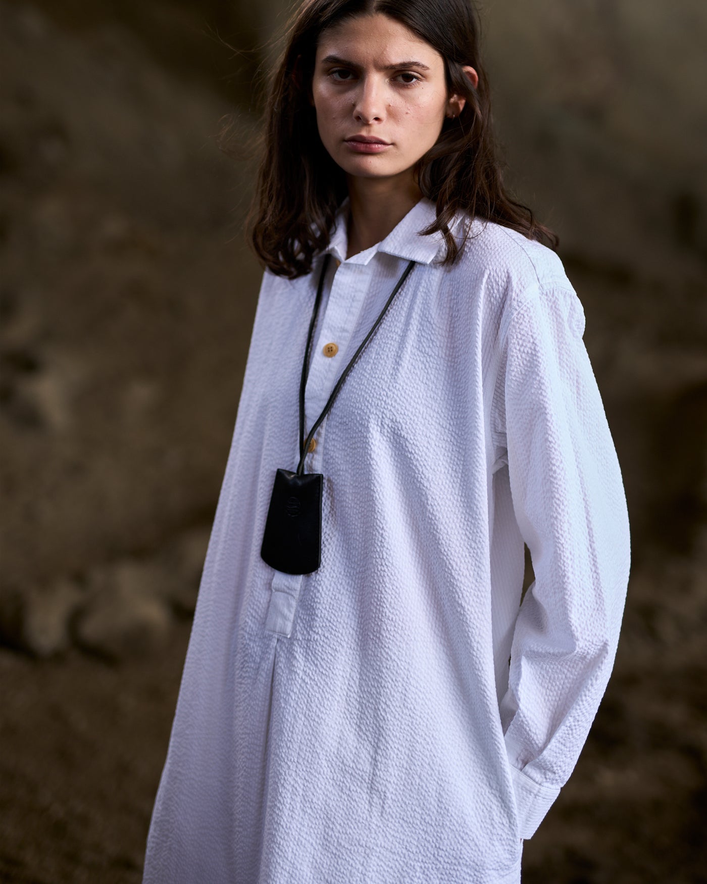 G.o.D Chemise Seersucker White