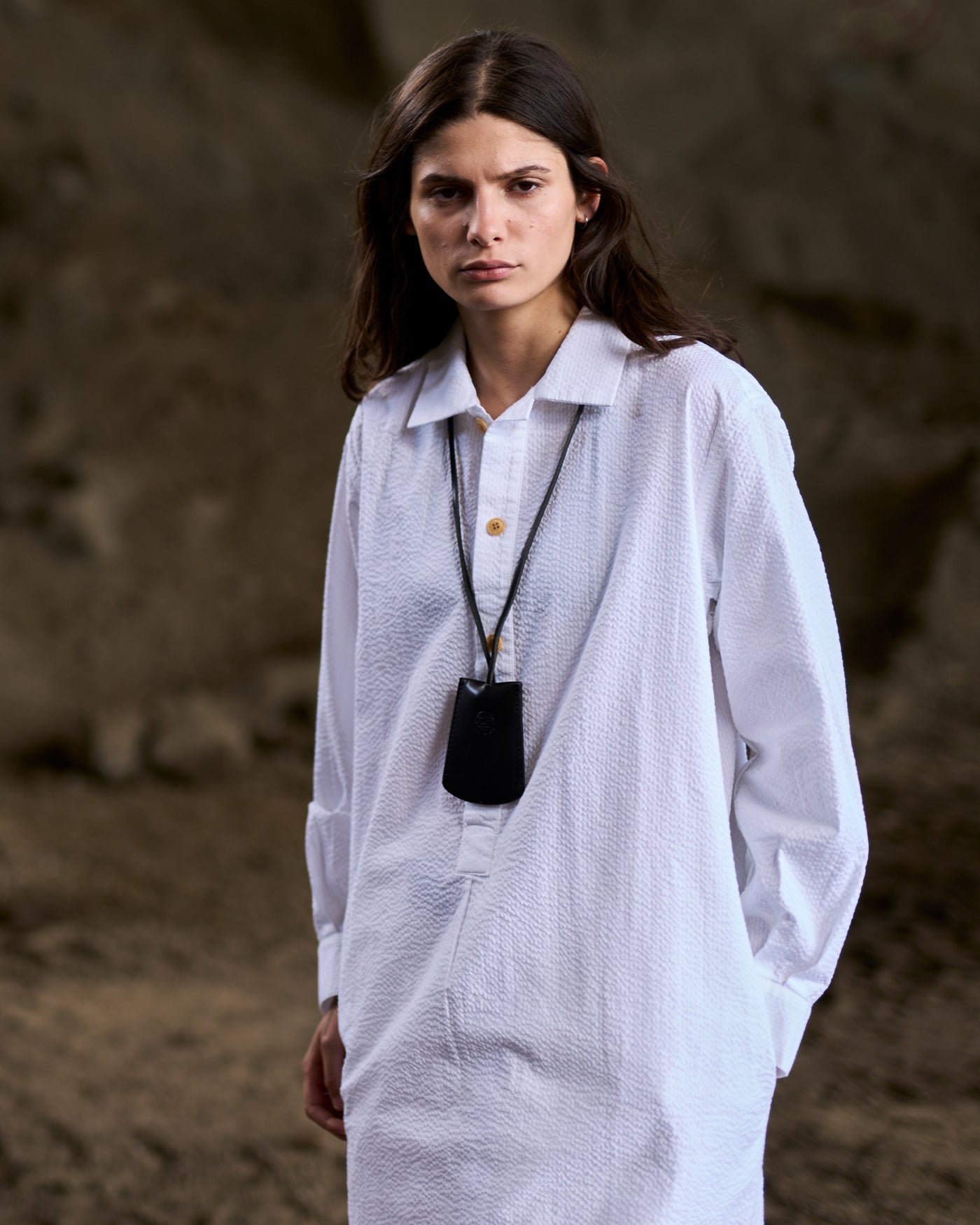G.o.D Chemise Seersucker White