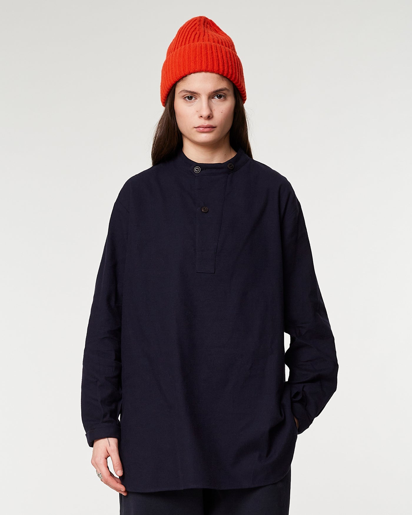 G.o.D Kabul Shirt Brushed Twill Navy Blue