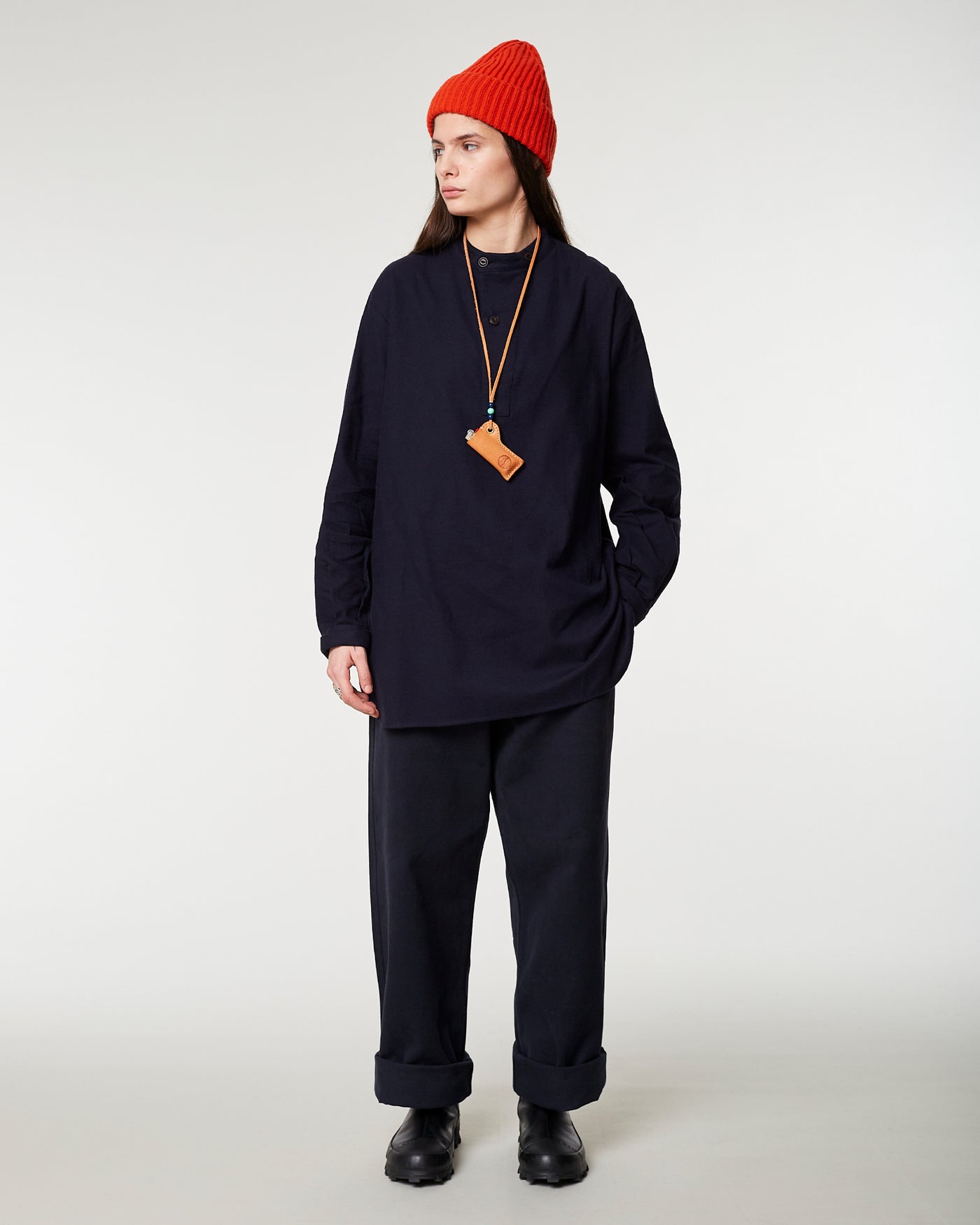 G.o.D Kabul Shirt Brushed Twill Navy Blue