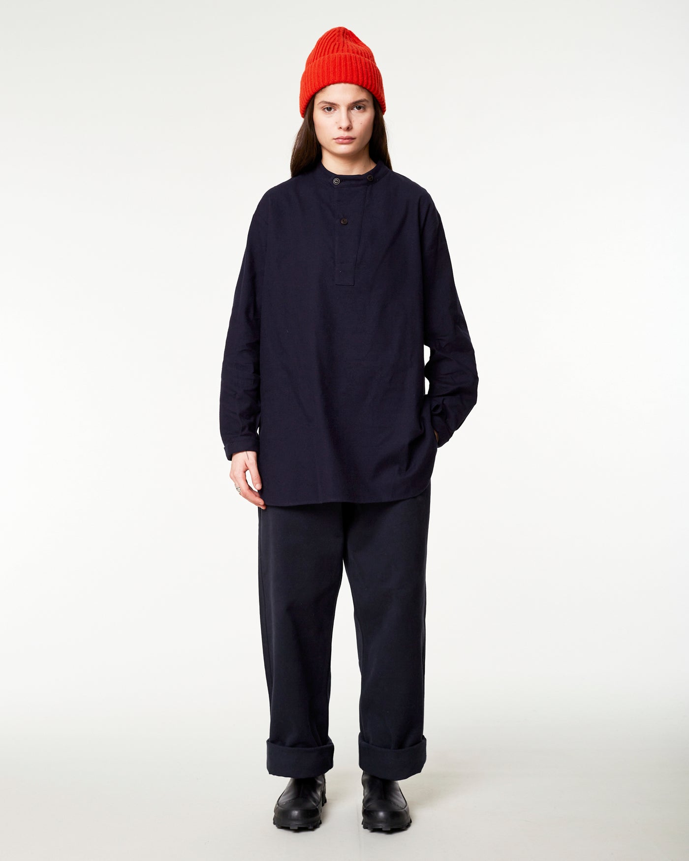 G.o.D Kabul Shirt Brushed Twill Navy Blue