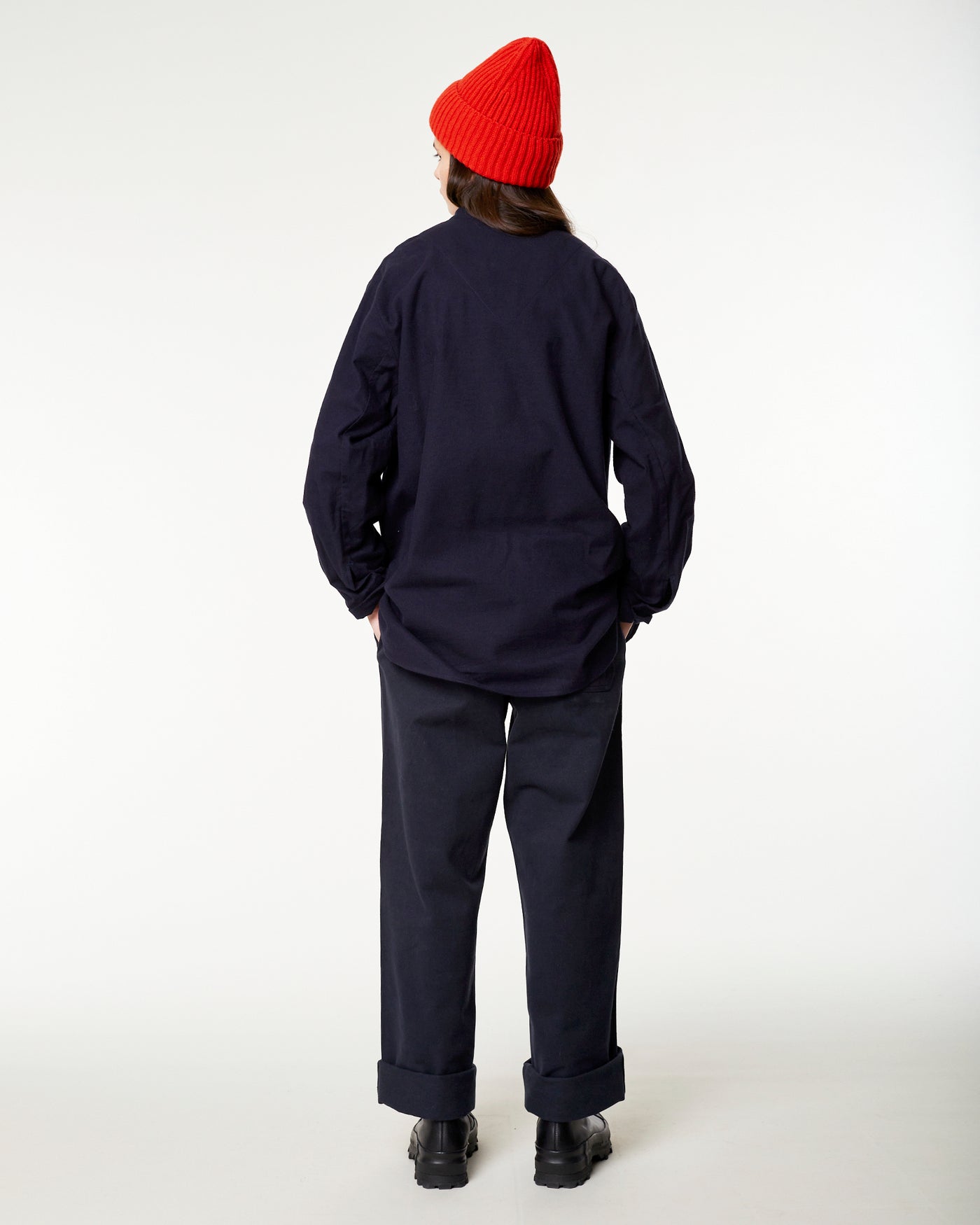 G.o.D Kabul Shirt Brushed Twill Navy Blue