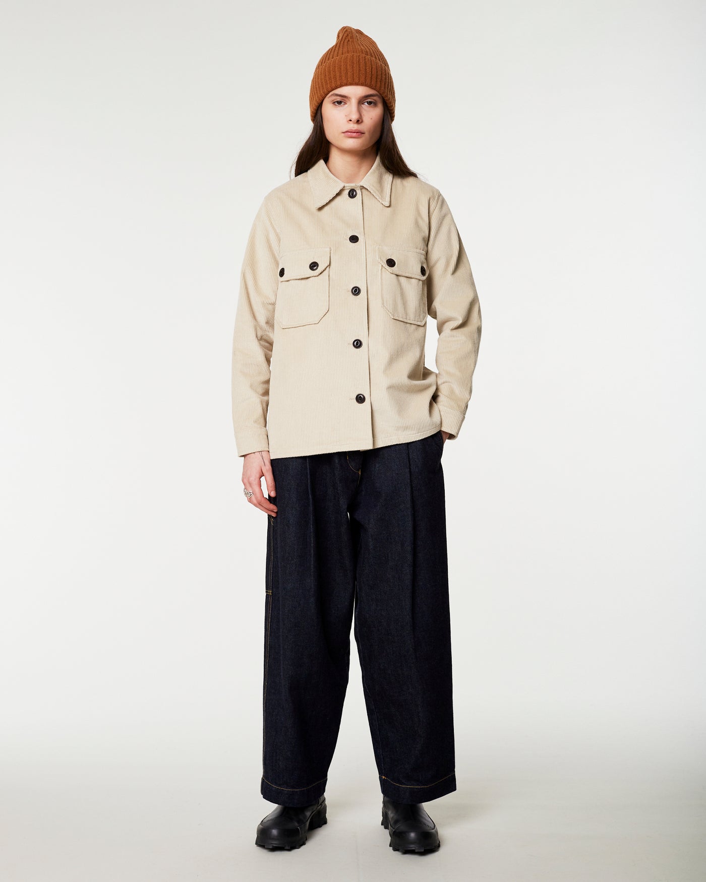 G.o.D Overshirt Corduroy Stone
