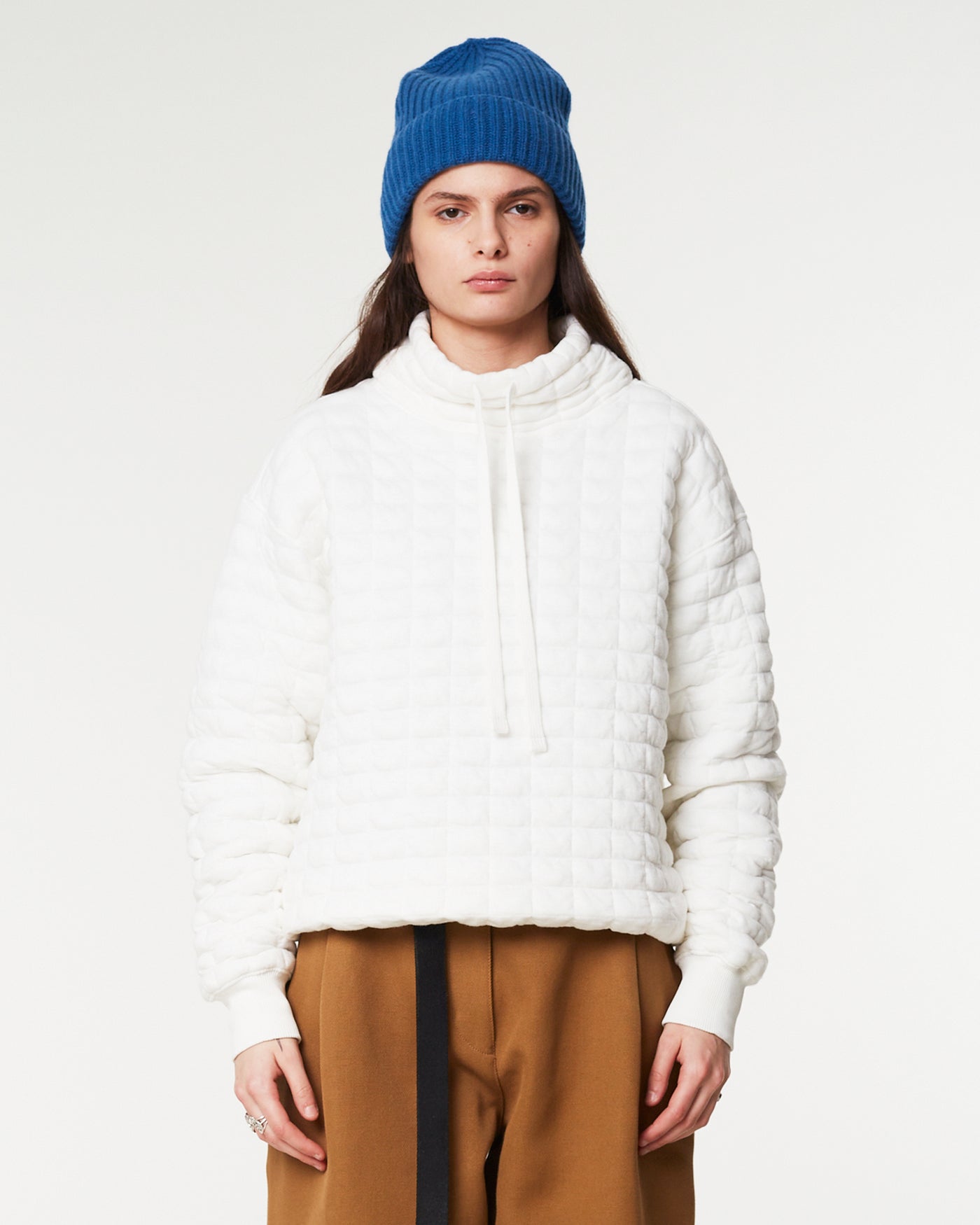 G.o.D Apollo Sweater Quilted Fleece White